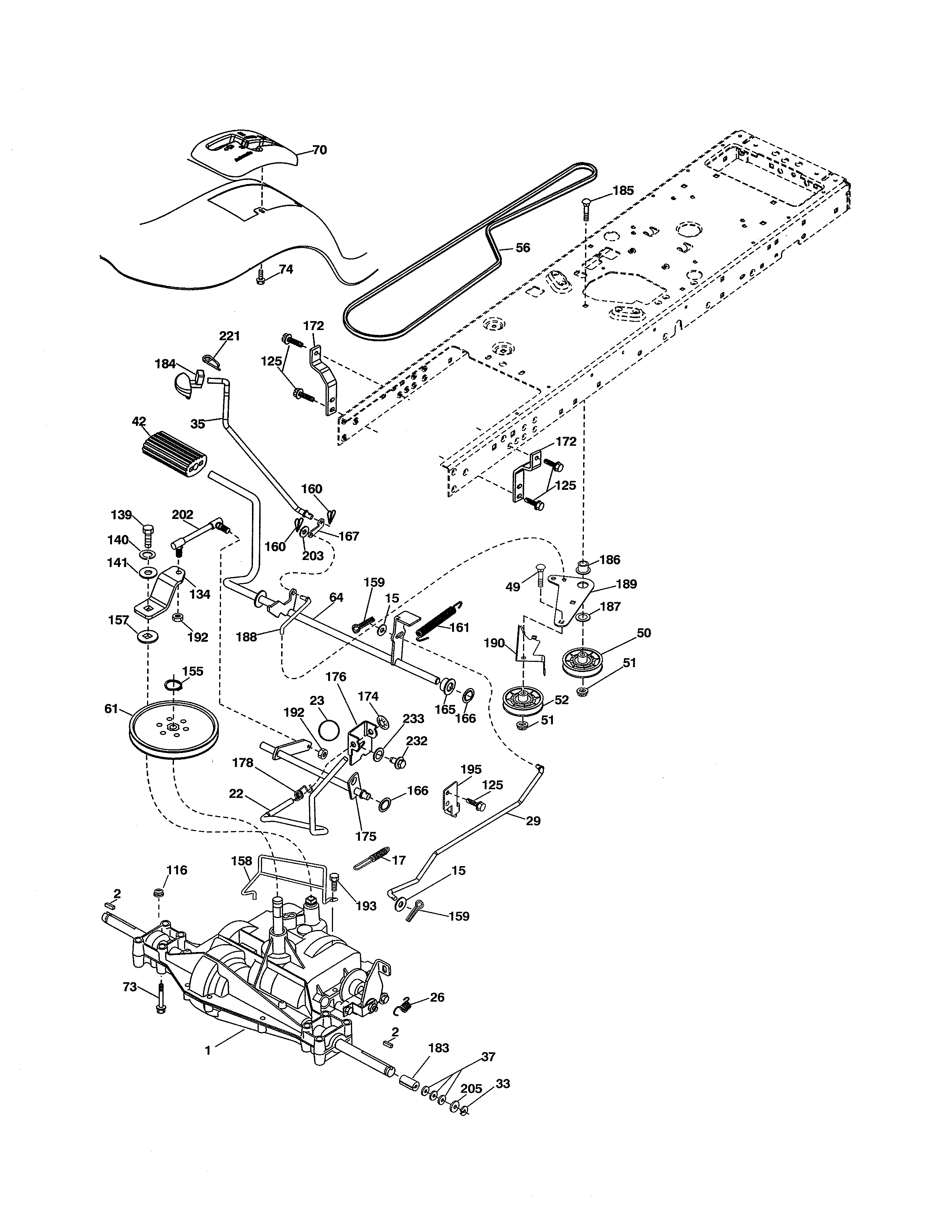 Ariens 96046000100 drive diagram