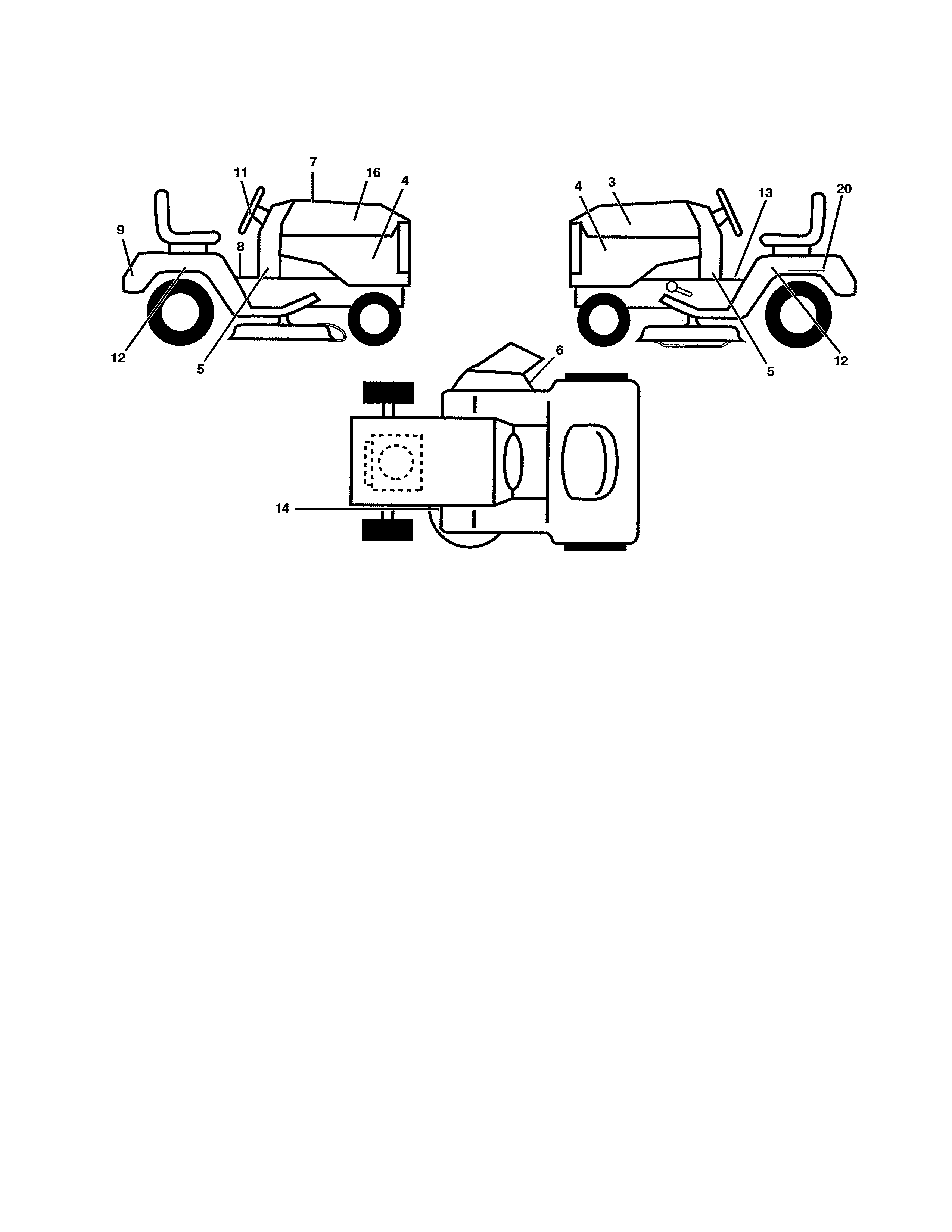 Ariens 96046000100 decals diagram