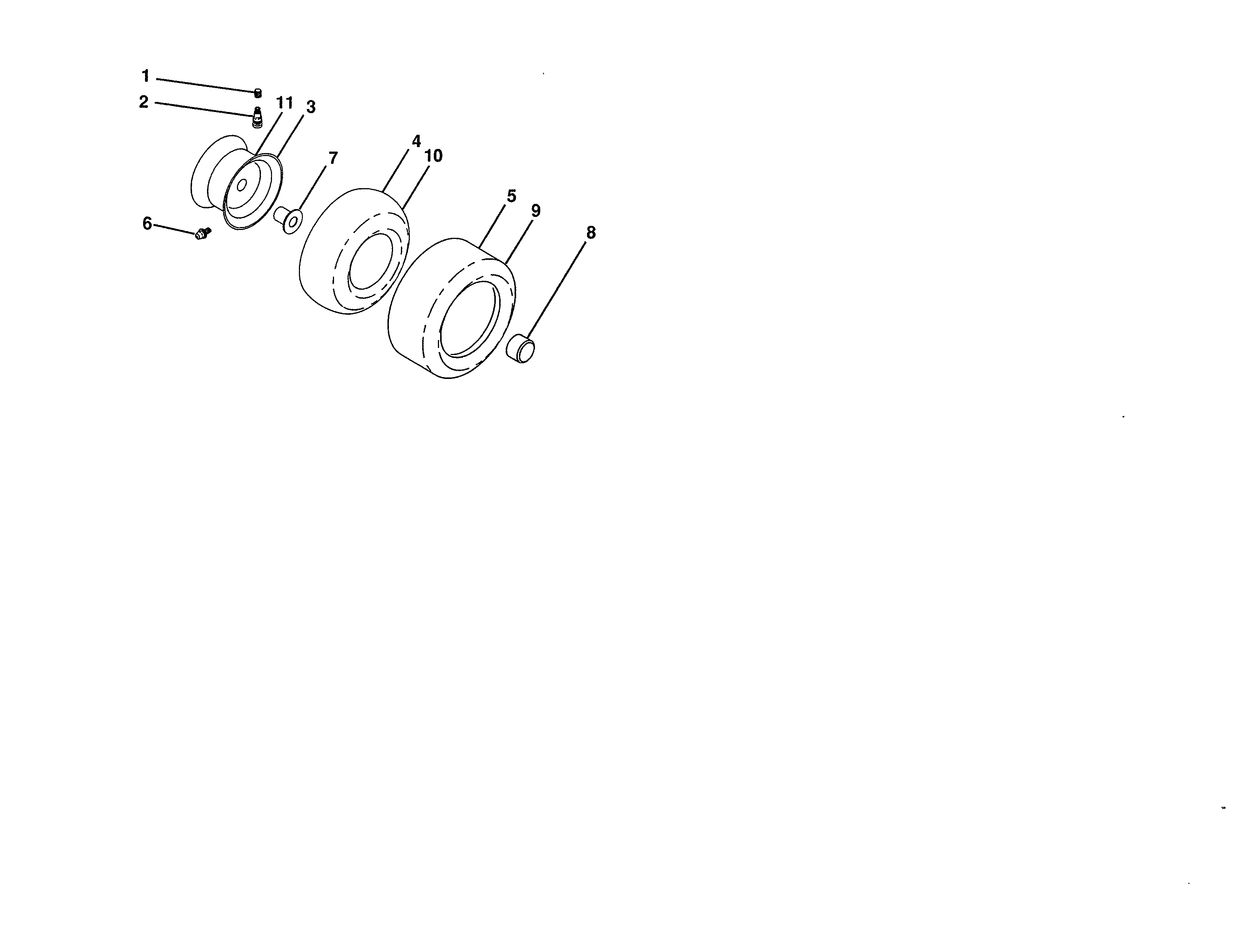 Ariens 96046000100 wheels and tires diagram