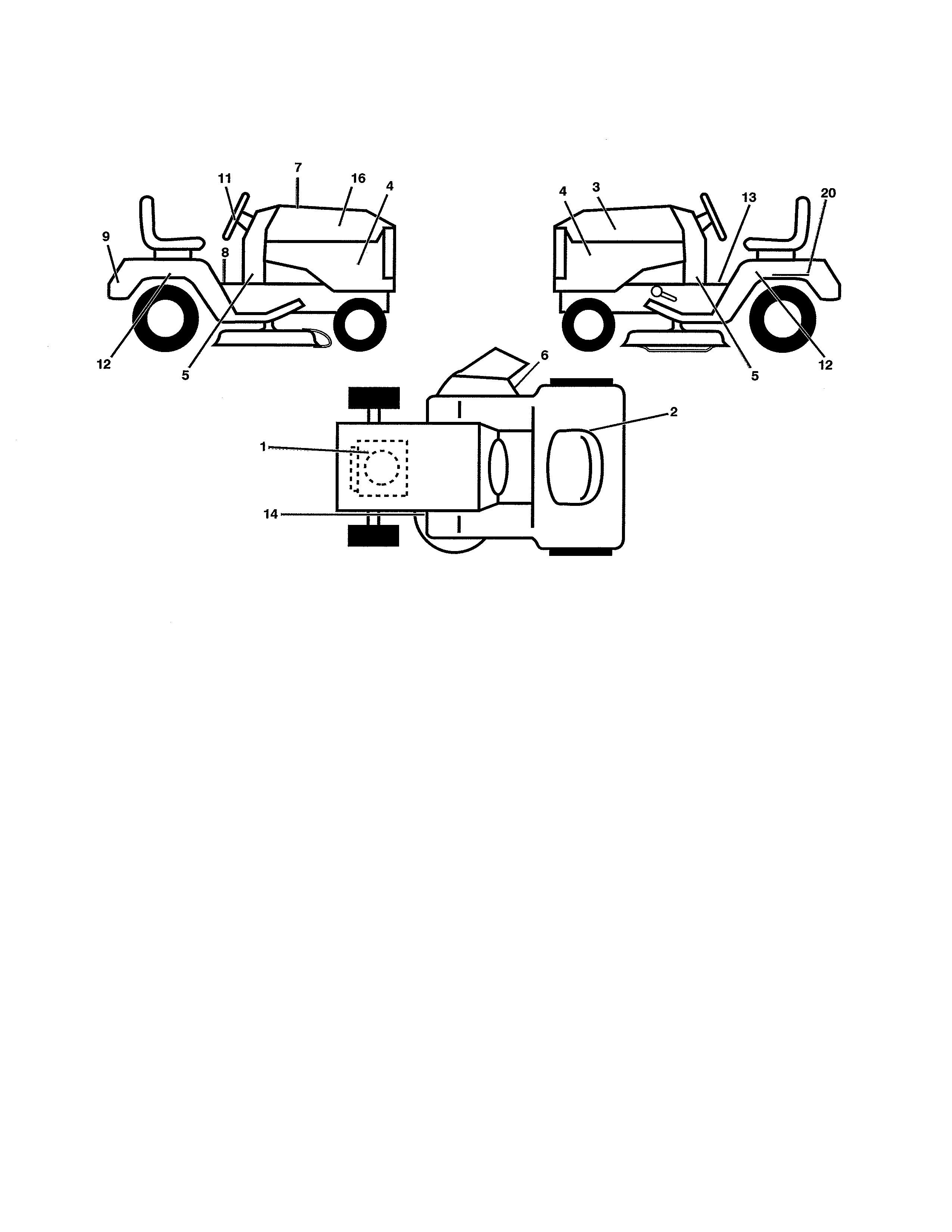 Ariens A19BA42 (96046001001) decals diagram