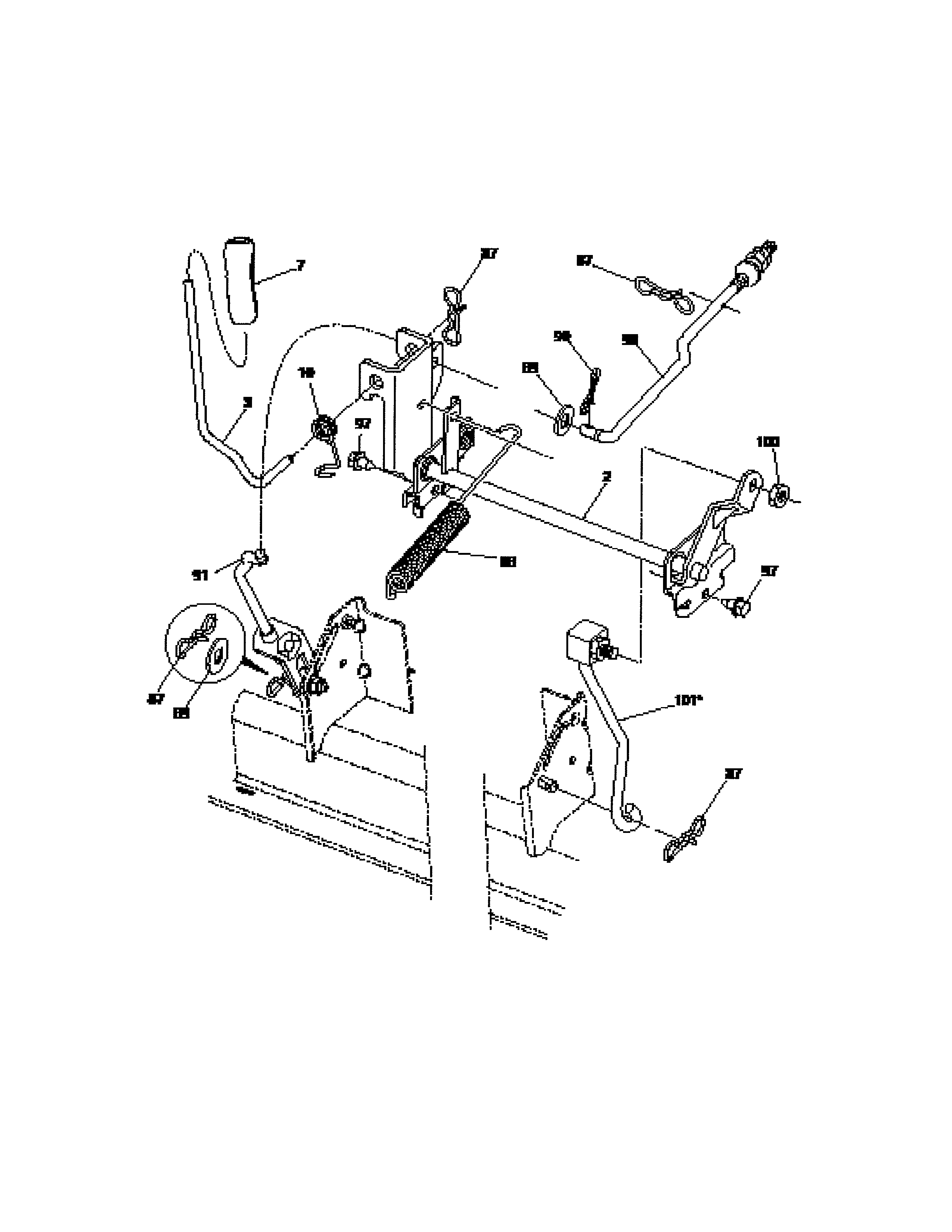 Ariens A19K42 (96046000500) mower lift diagram