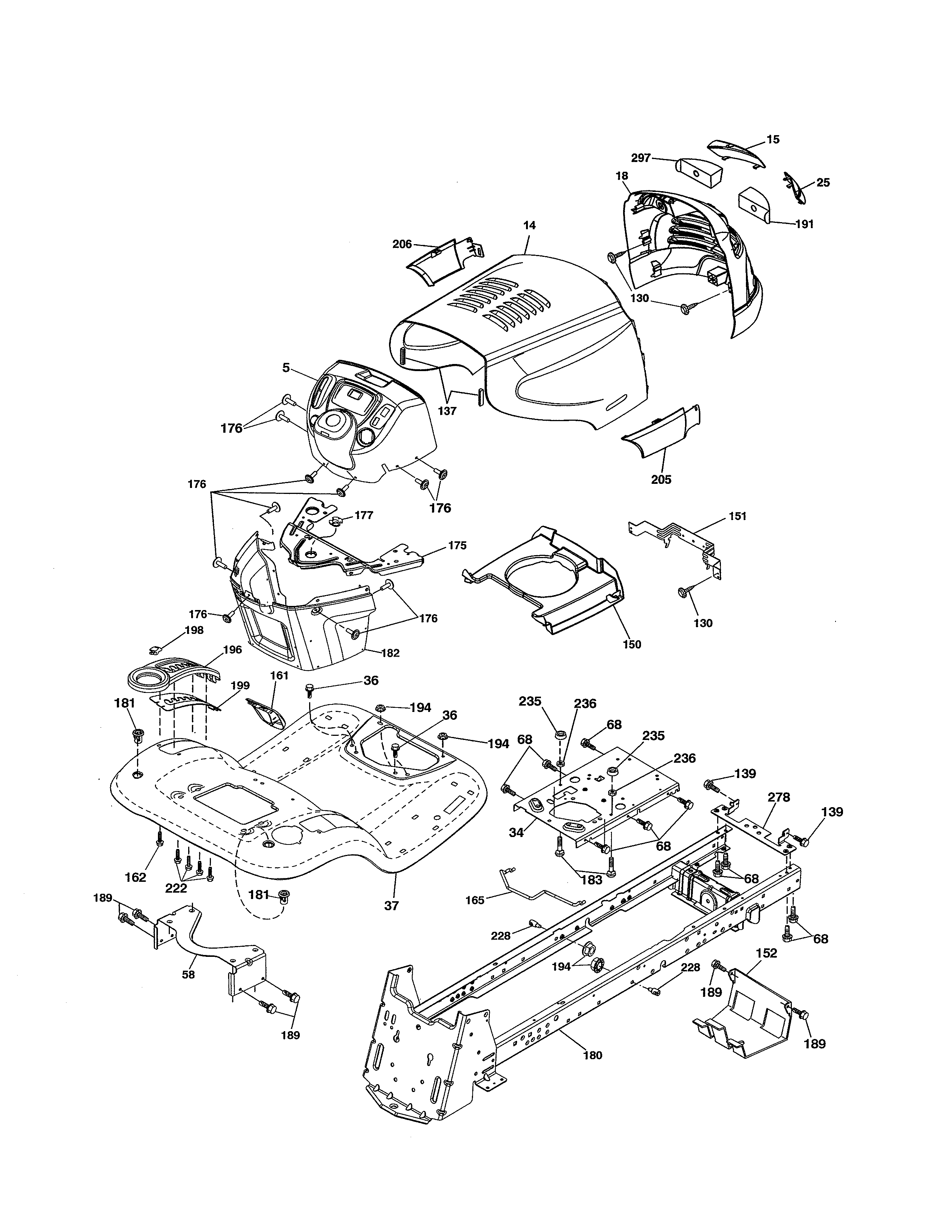 Ariens 93604300 chassis diagram