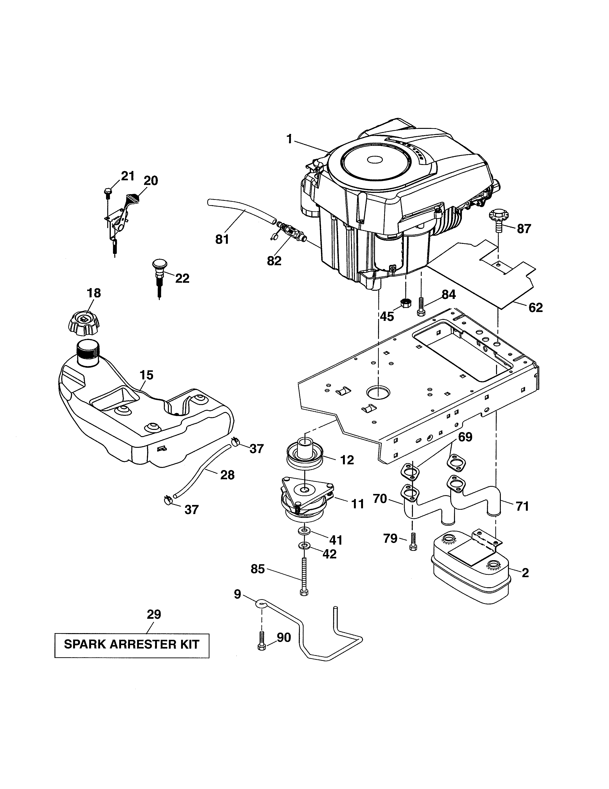 Ariens 93604300 engine diagram