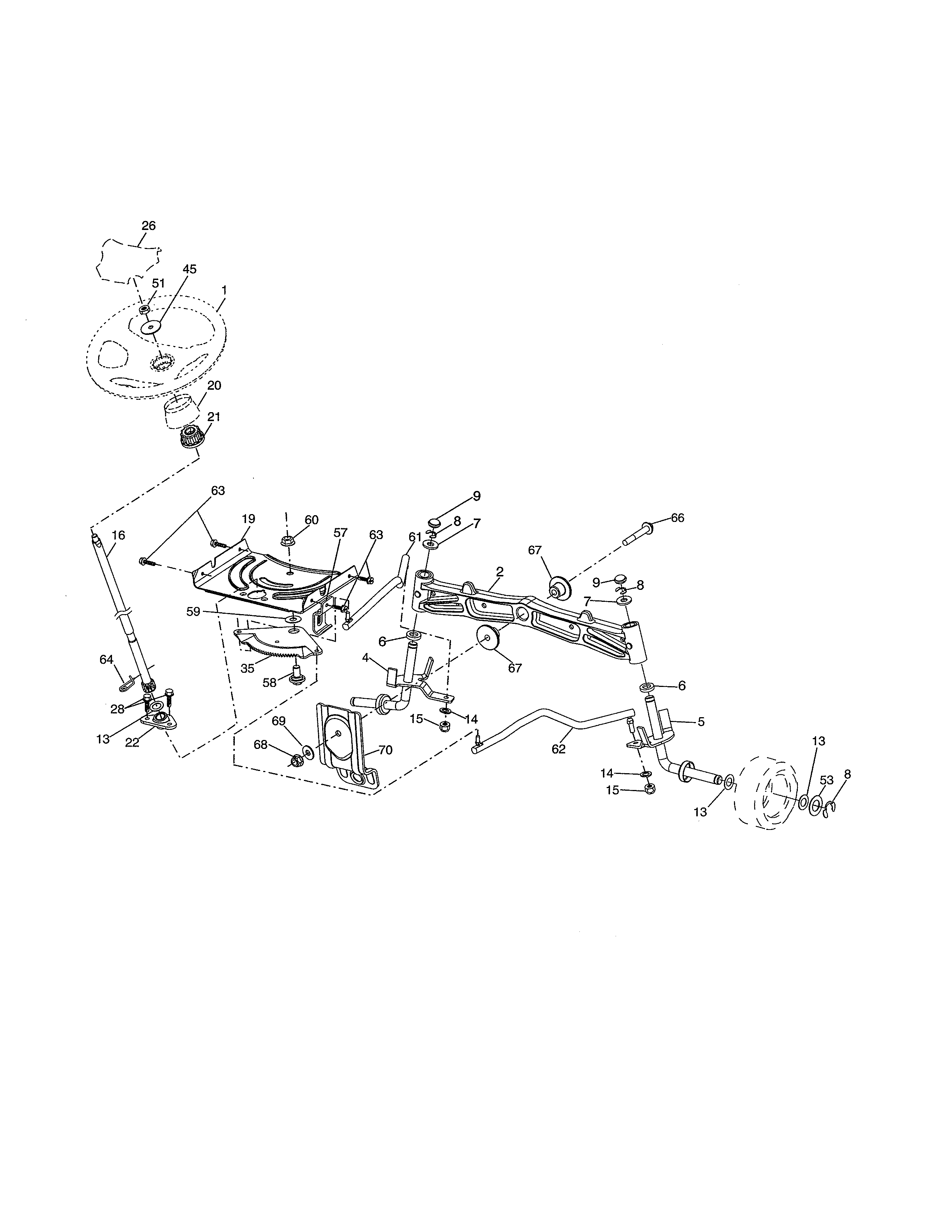 Ariens 93604300 steering diagram