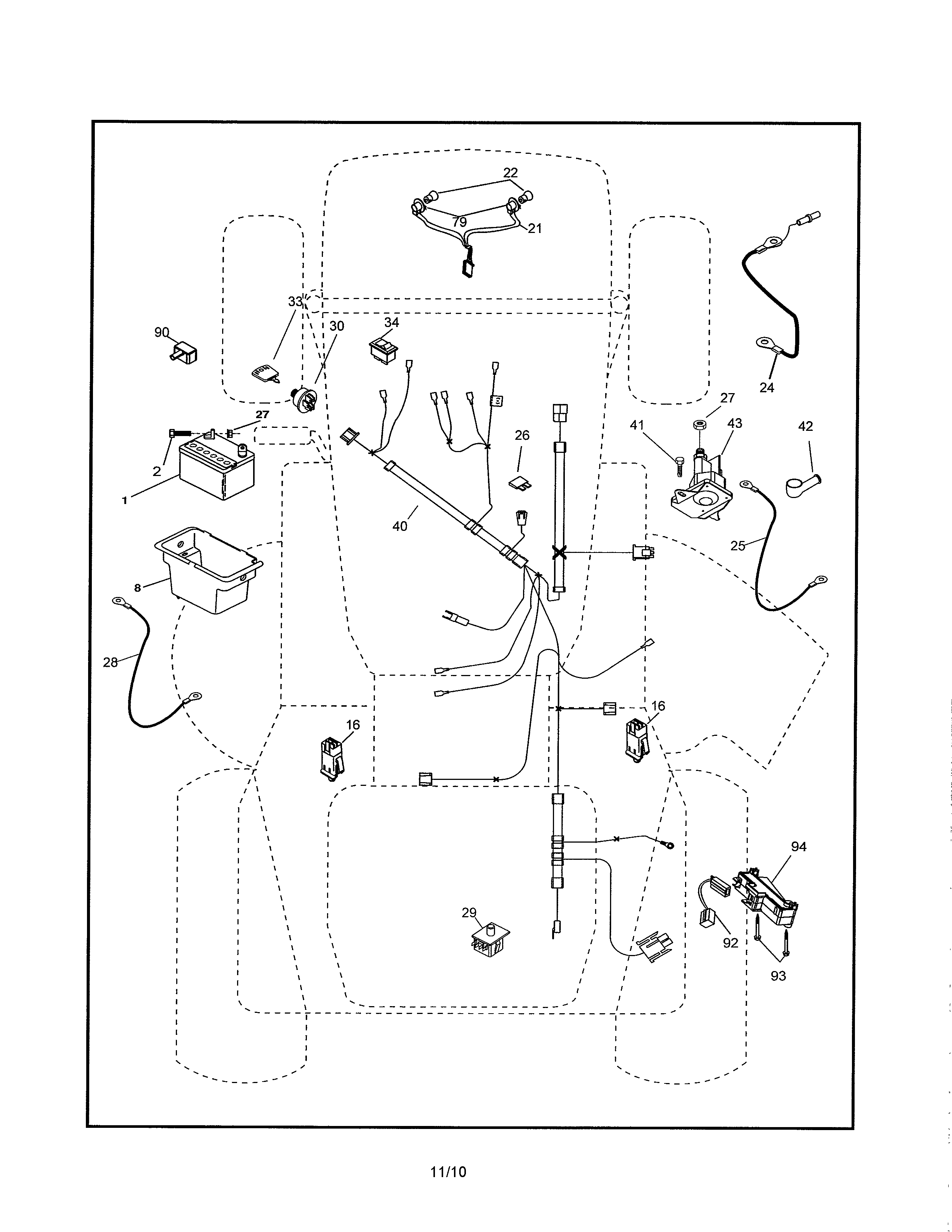 Ariens A175BG42 (96016002102) electrical diagram