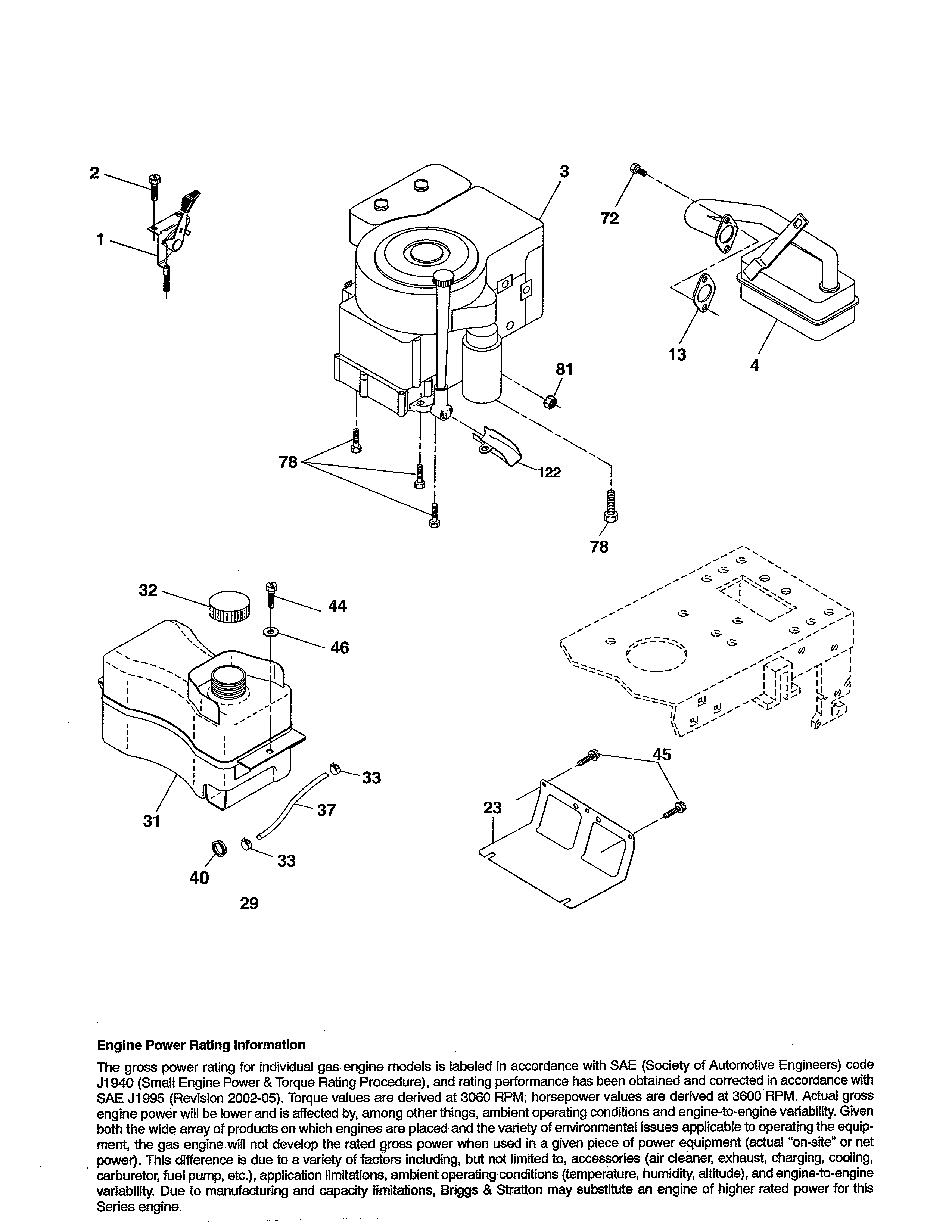 Ariens A175BG42 (96016002102) engine diagram