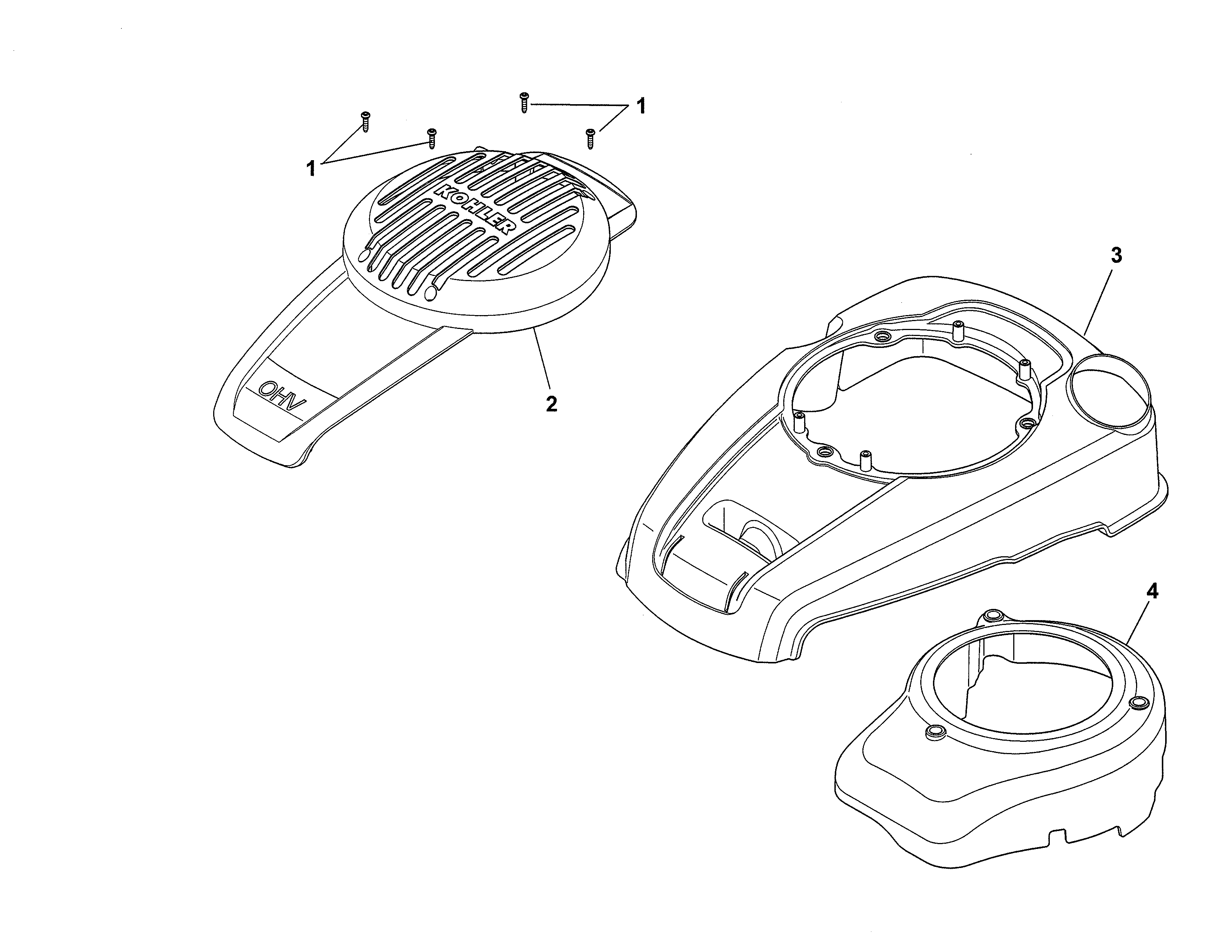 Ariens 96146000500 blower housing/baffles diagram