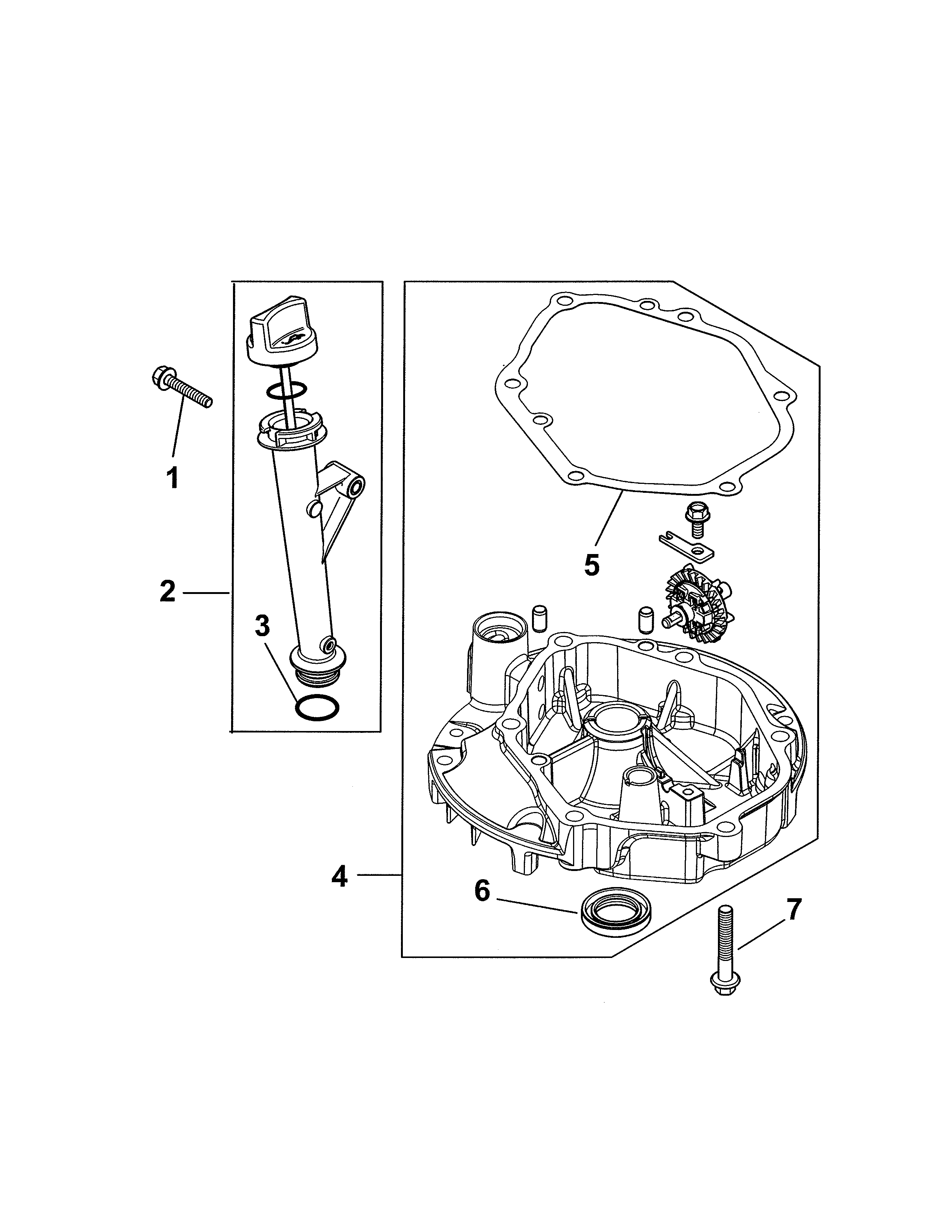 Ariens 96146000500 oil pan/lubrication diagram