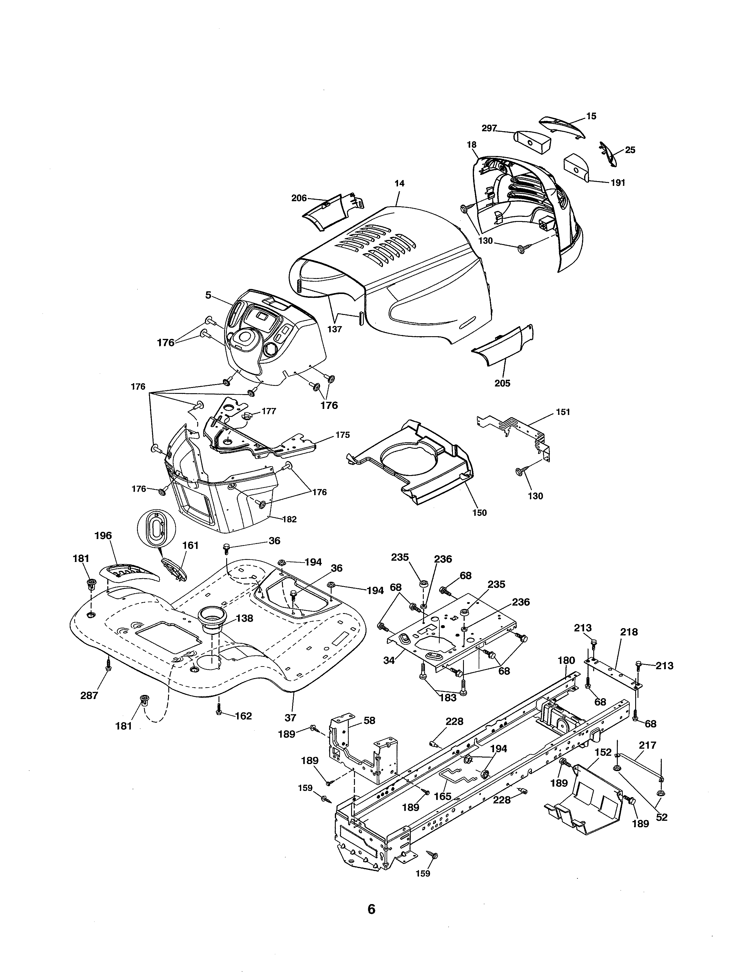 Ariens 936045 chassis diagram