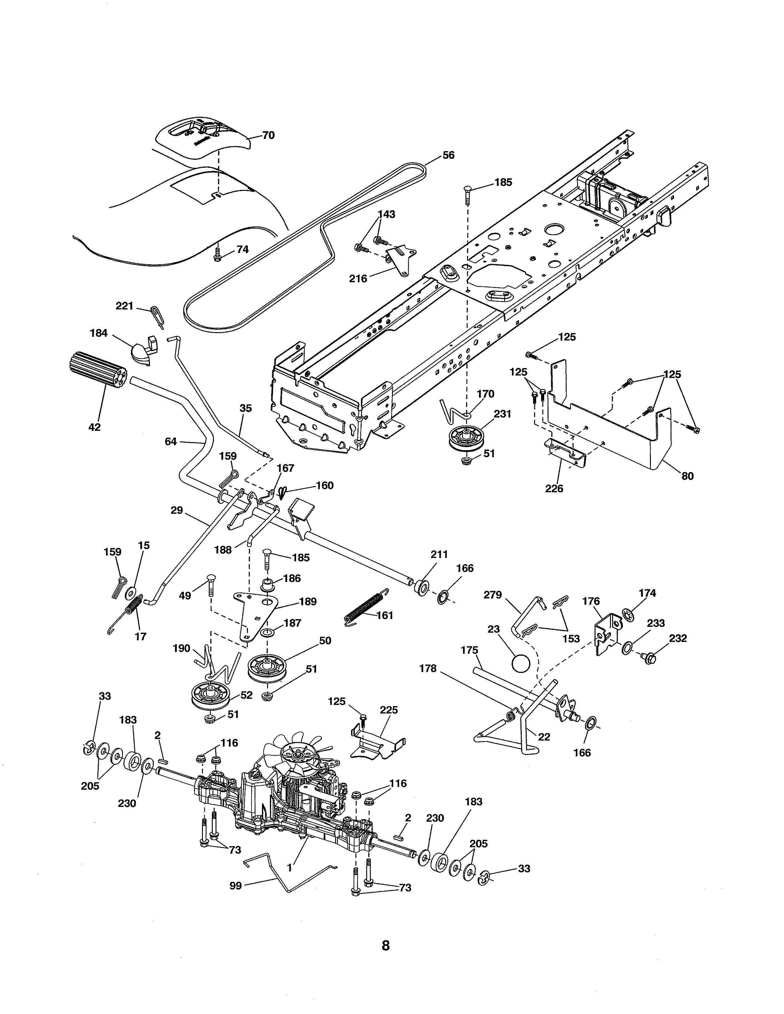 Ariens 936045 drive diagram