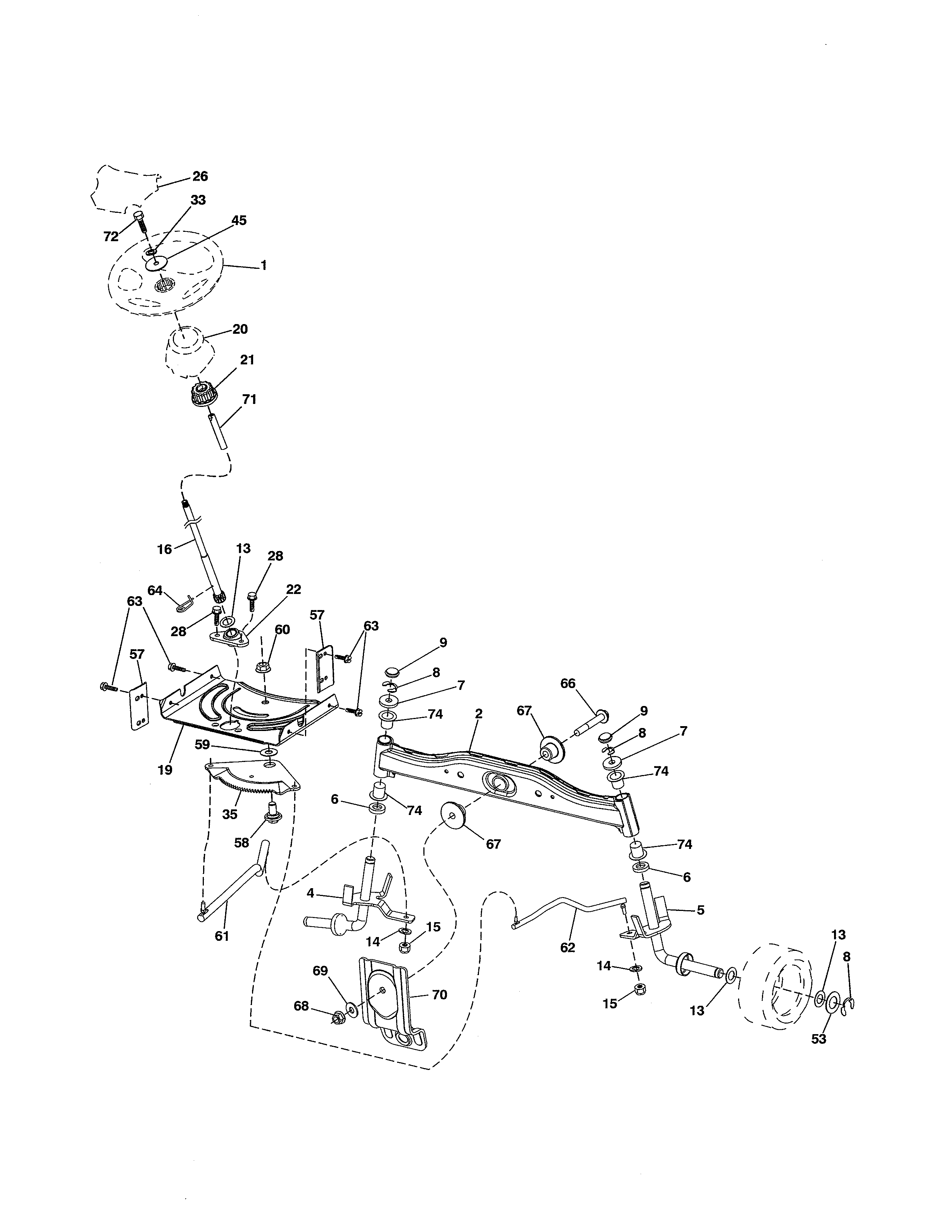 Ariens 936045 steering diagram