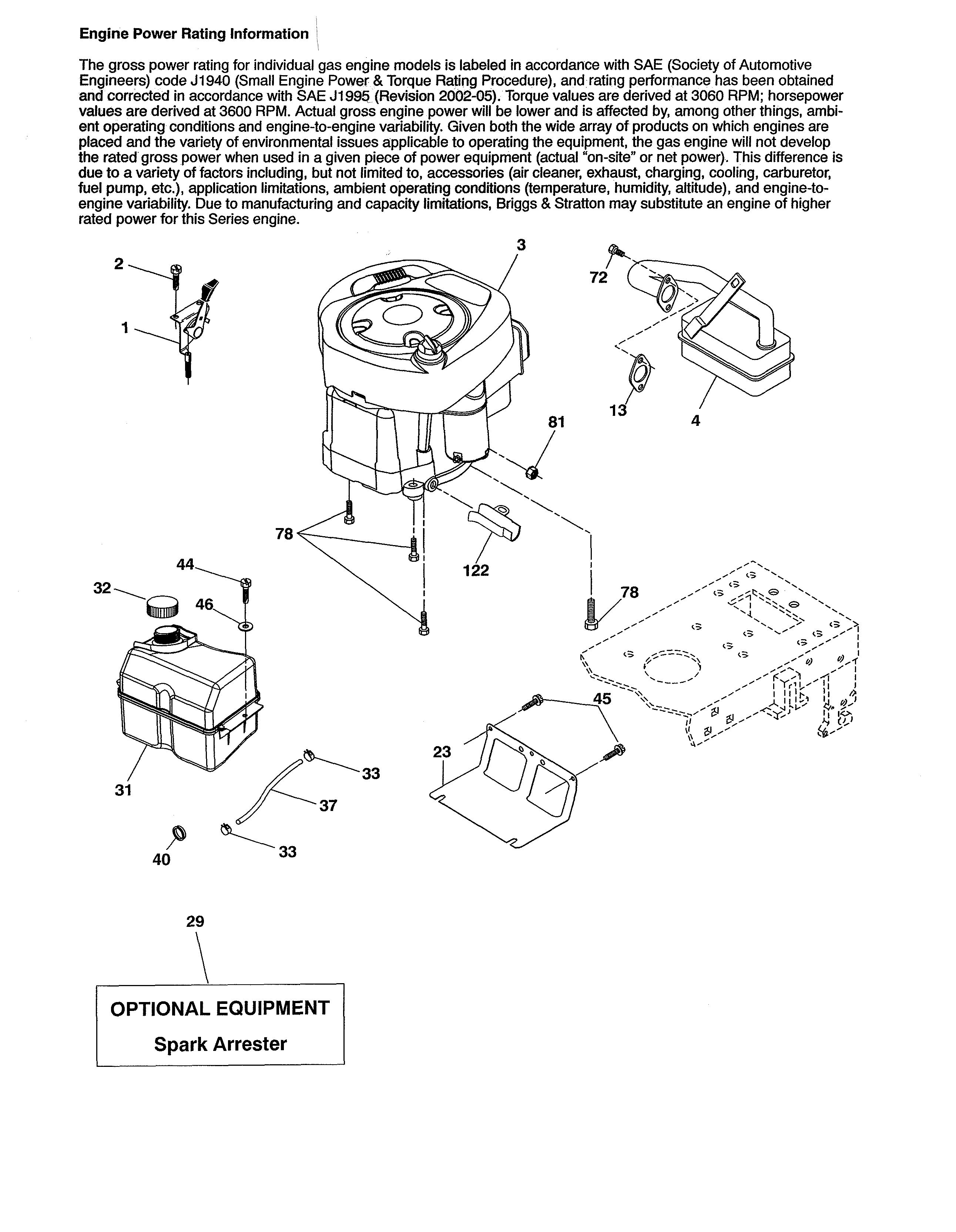 Poulan 96016002200 engine diagram