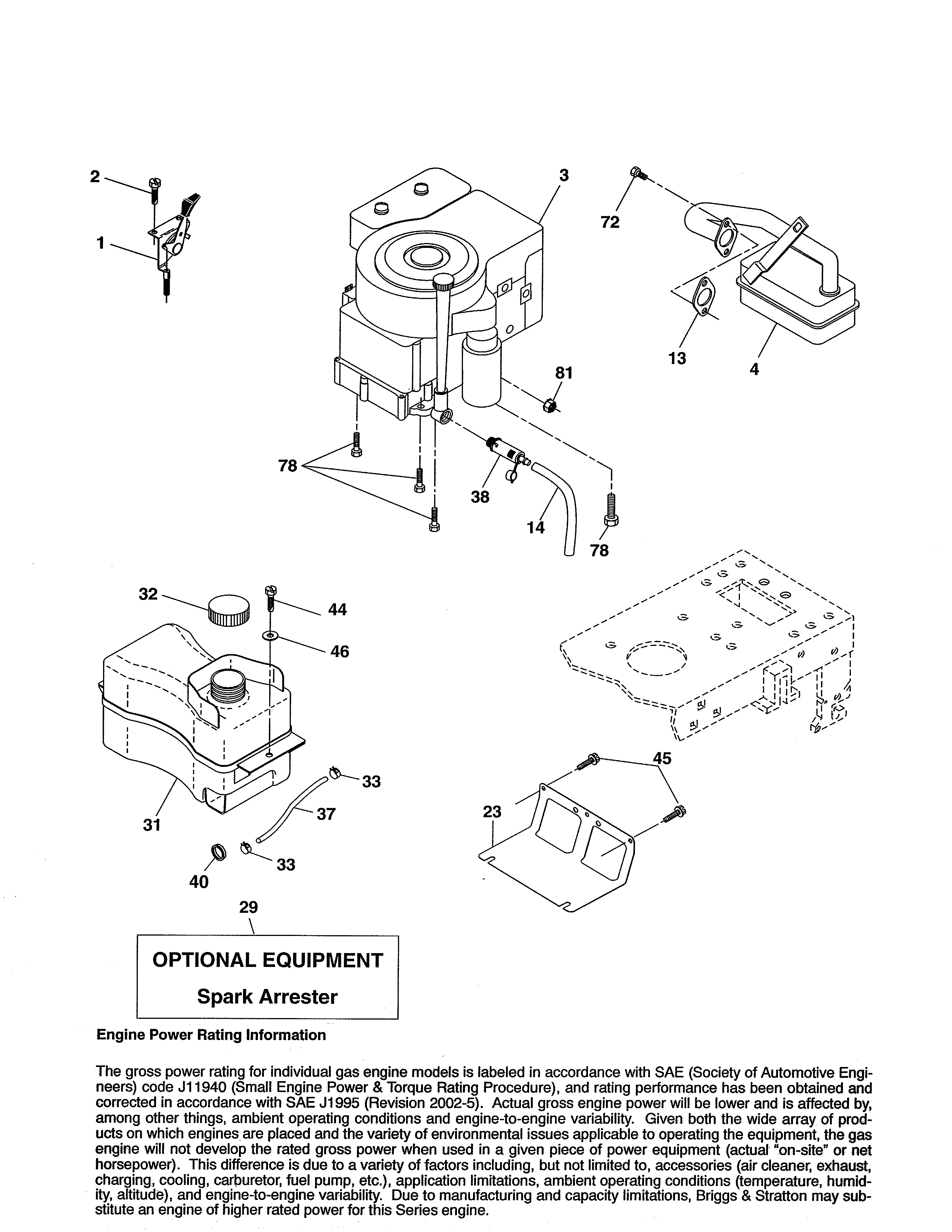 Poulan 96016001700 engine diagram