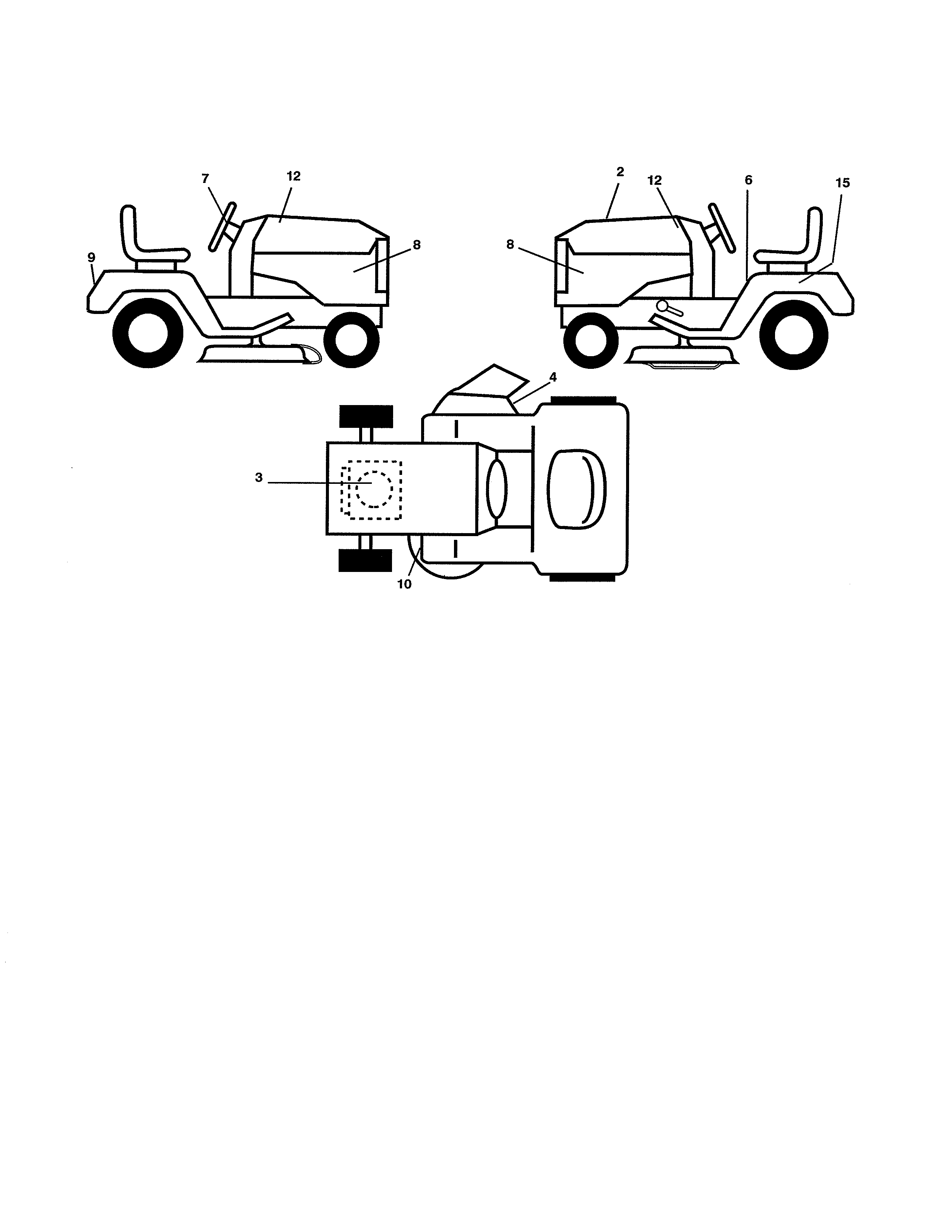 Poulan 96016001700 decals diagram