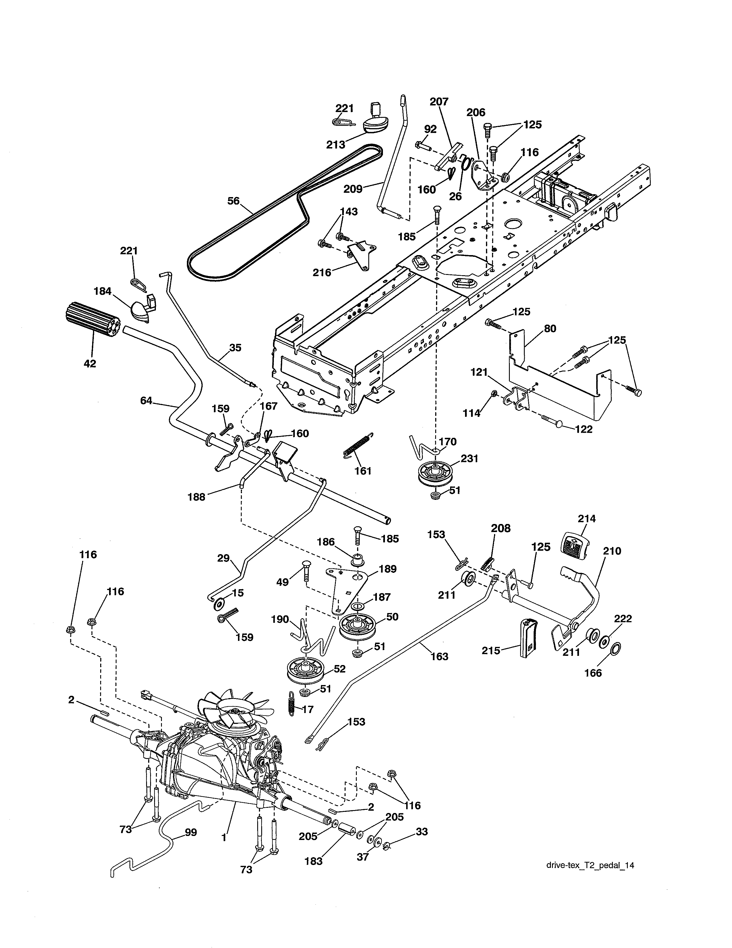 Ariens 936039 drive diagram