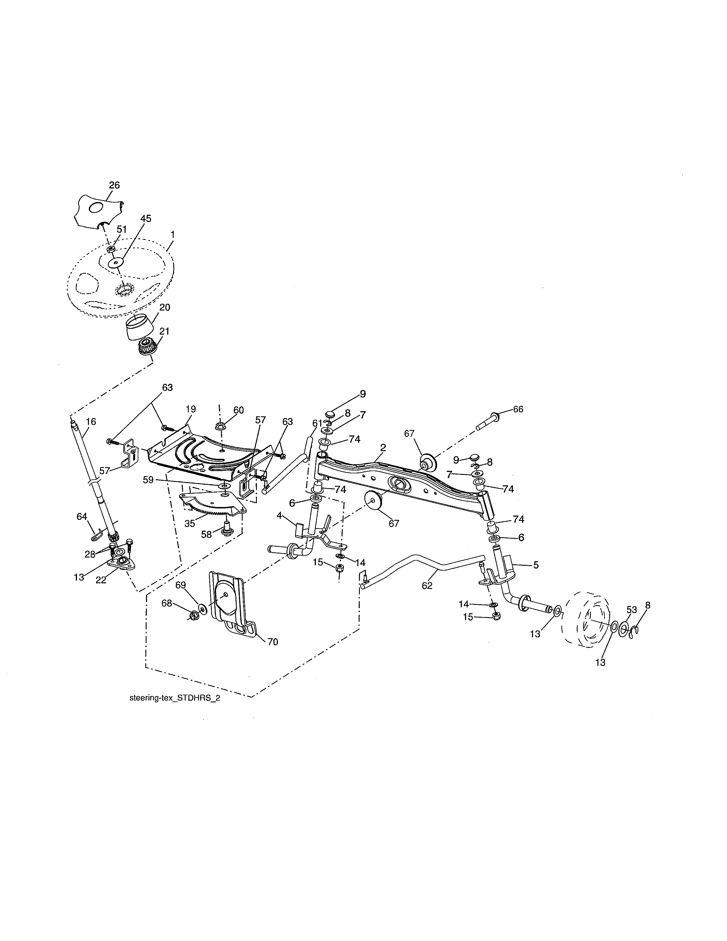 Ariens 936039 steering diagram