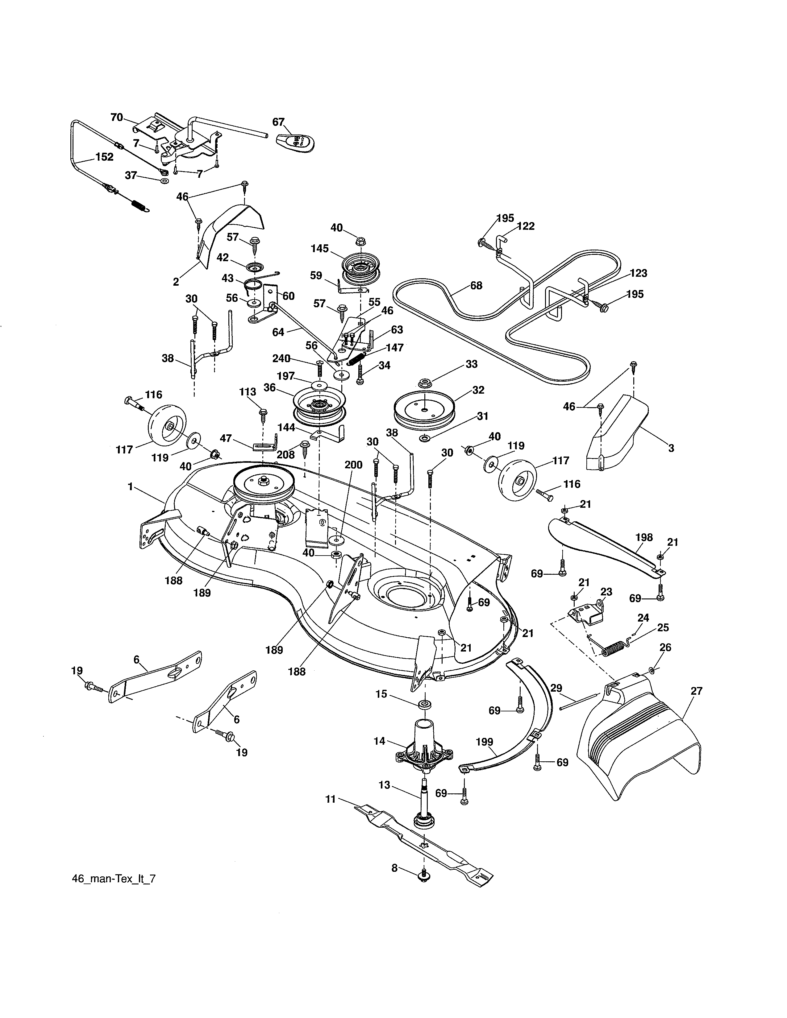Ariens 936039 mower deck diagram