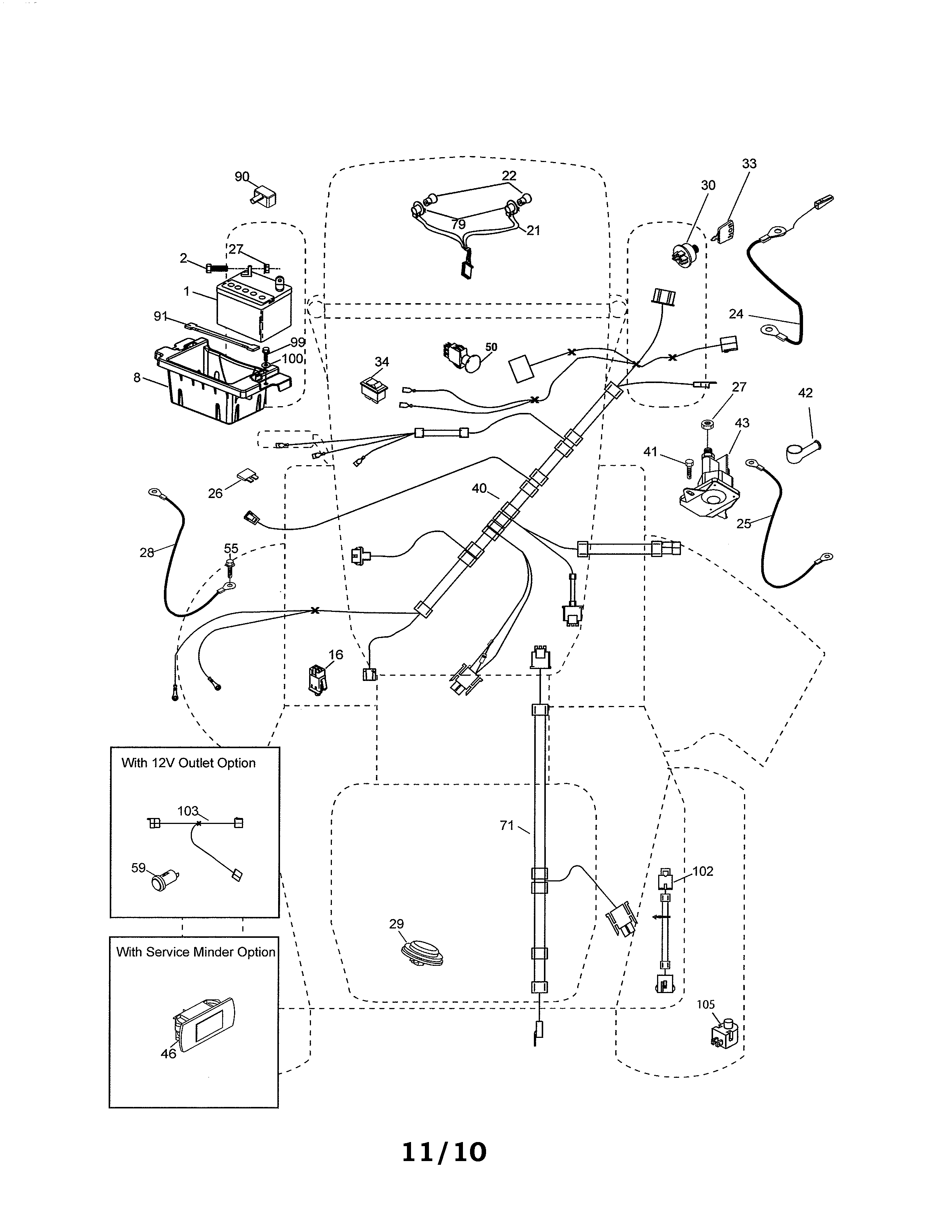 Ariens 96046000400 electrical diagram