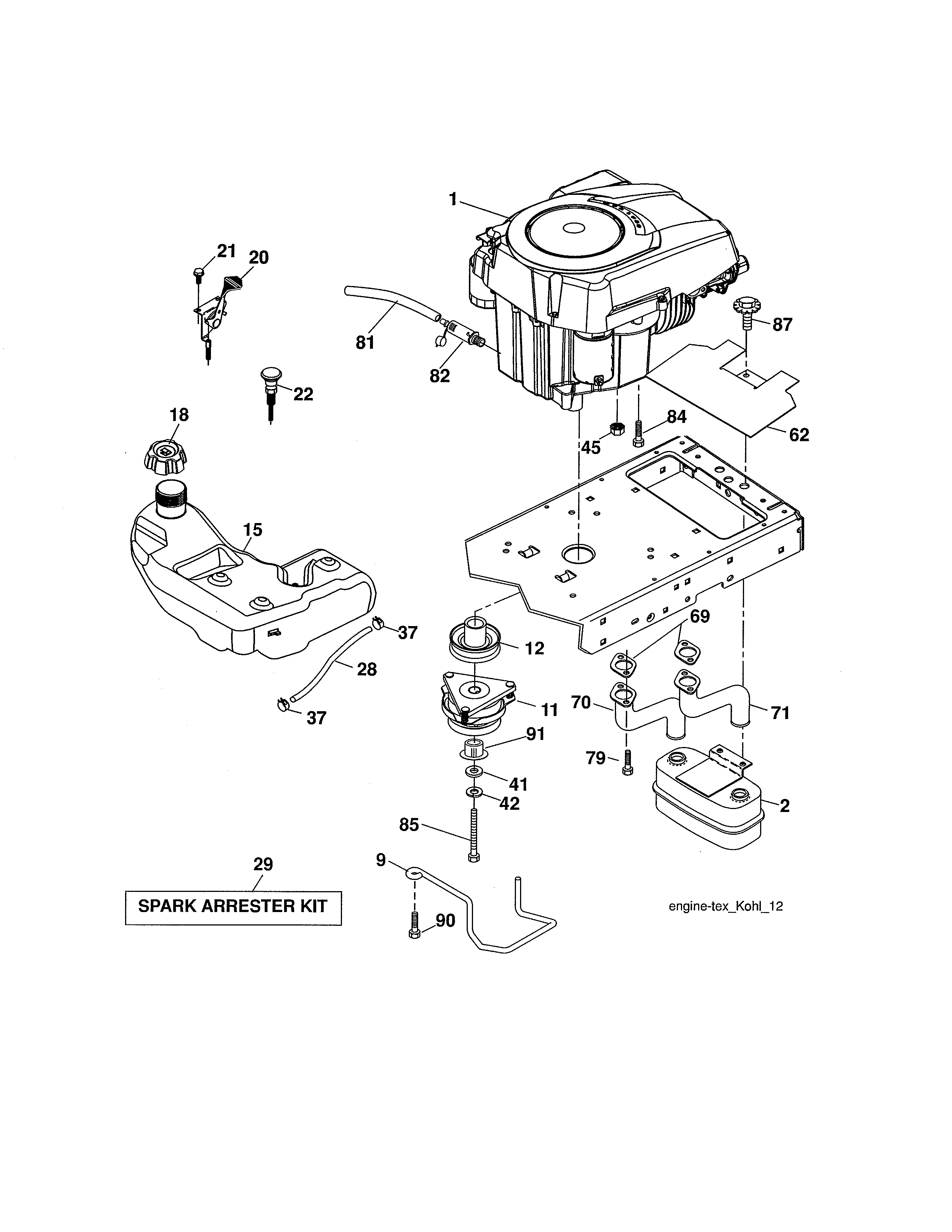 Ariens 96046000400 engine diagram
