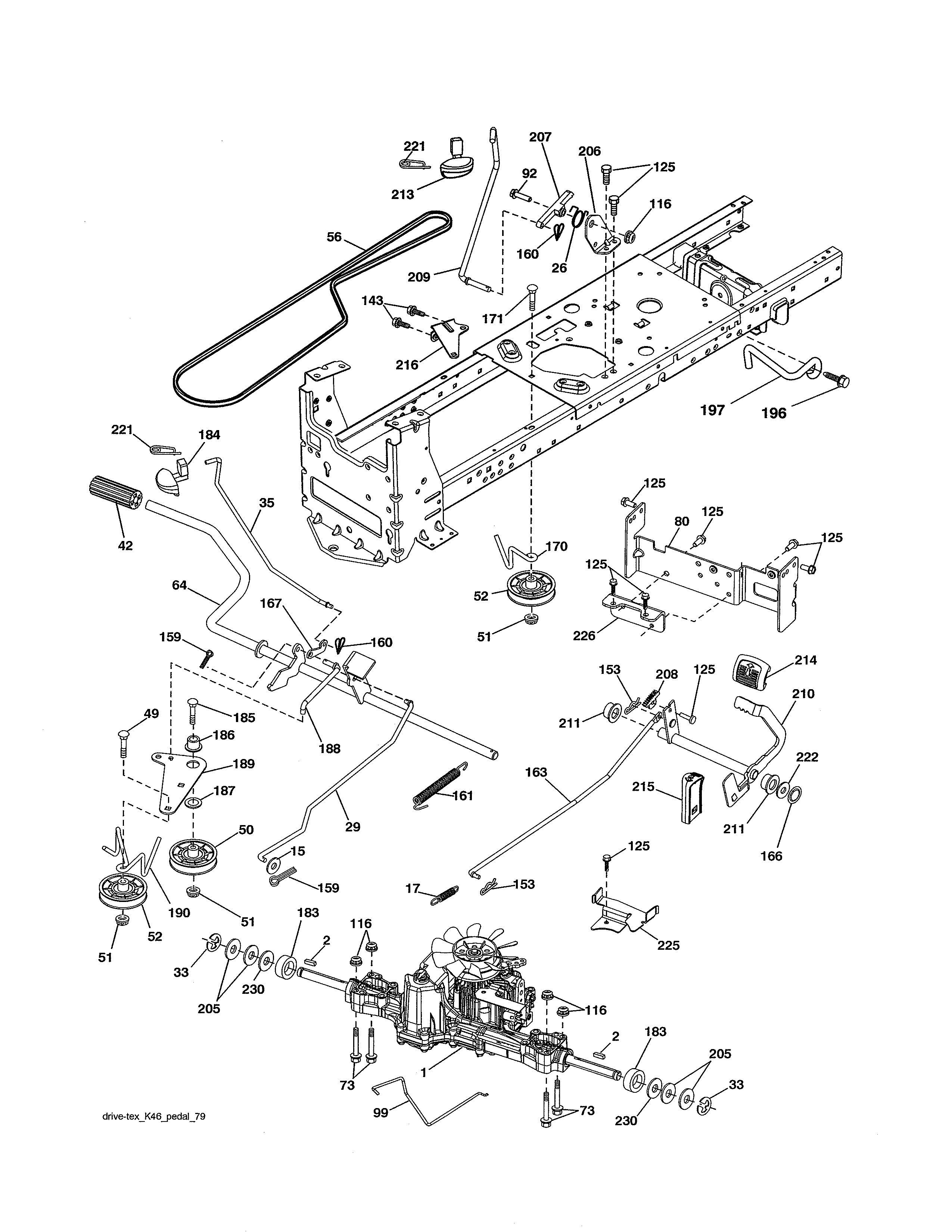 Dixon 96046002000 drive diagram