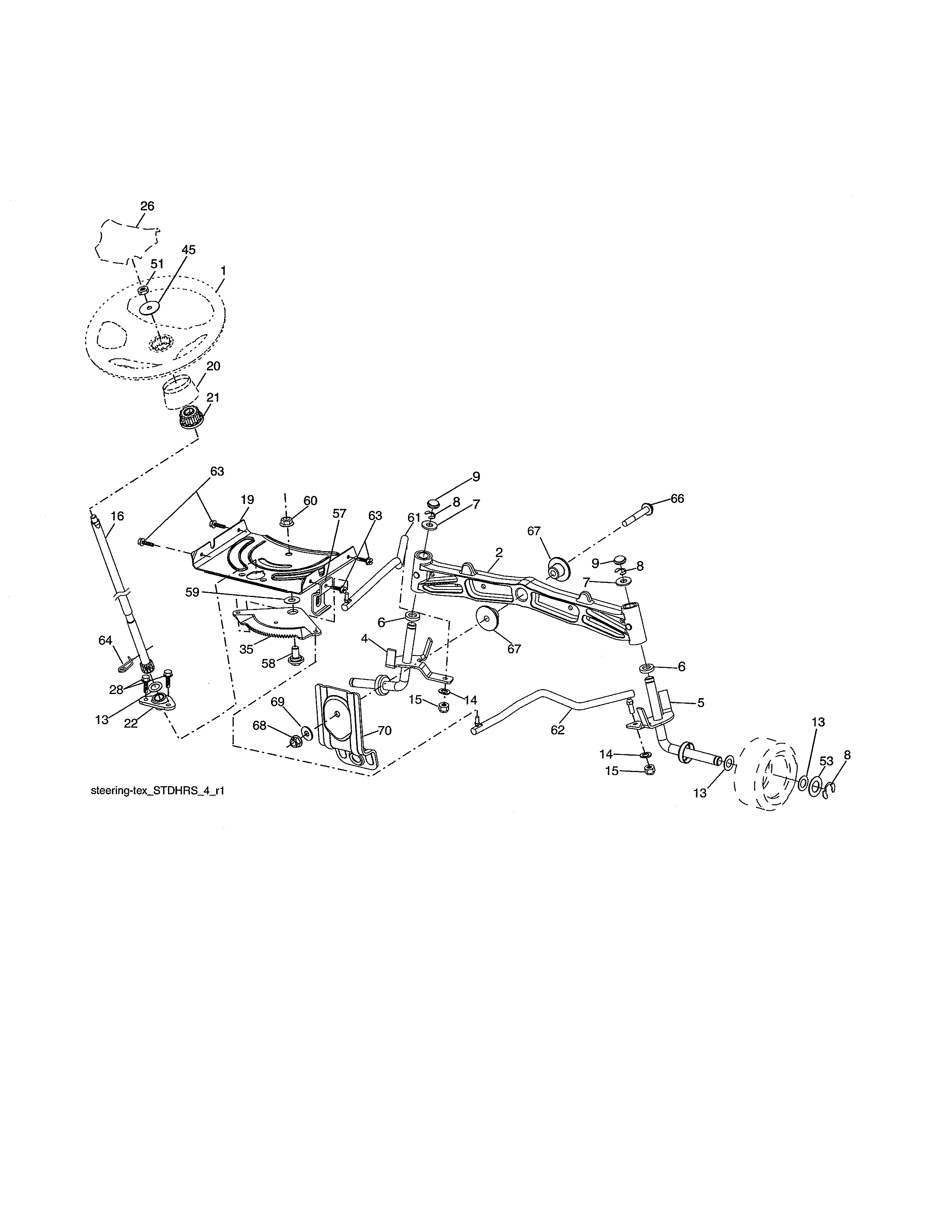Dixon 96046002000 steering diagram