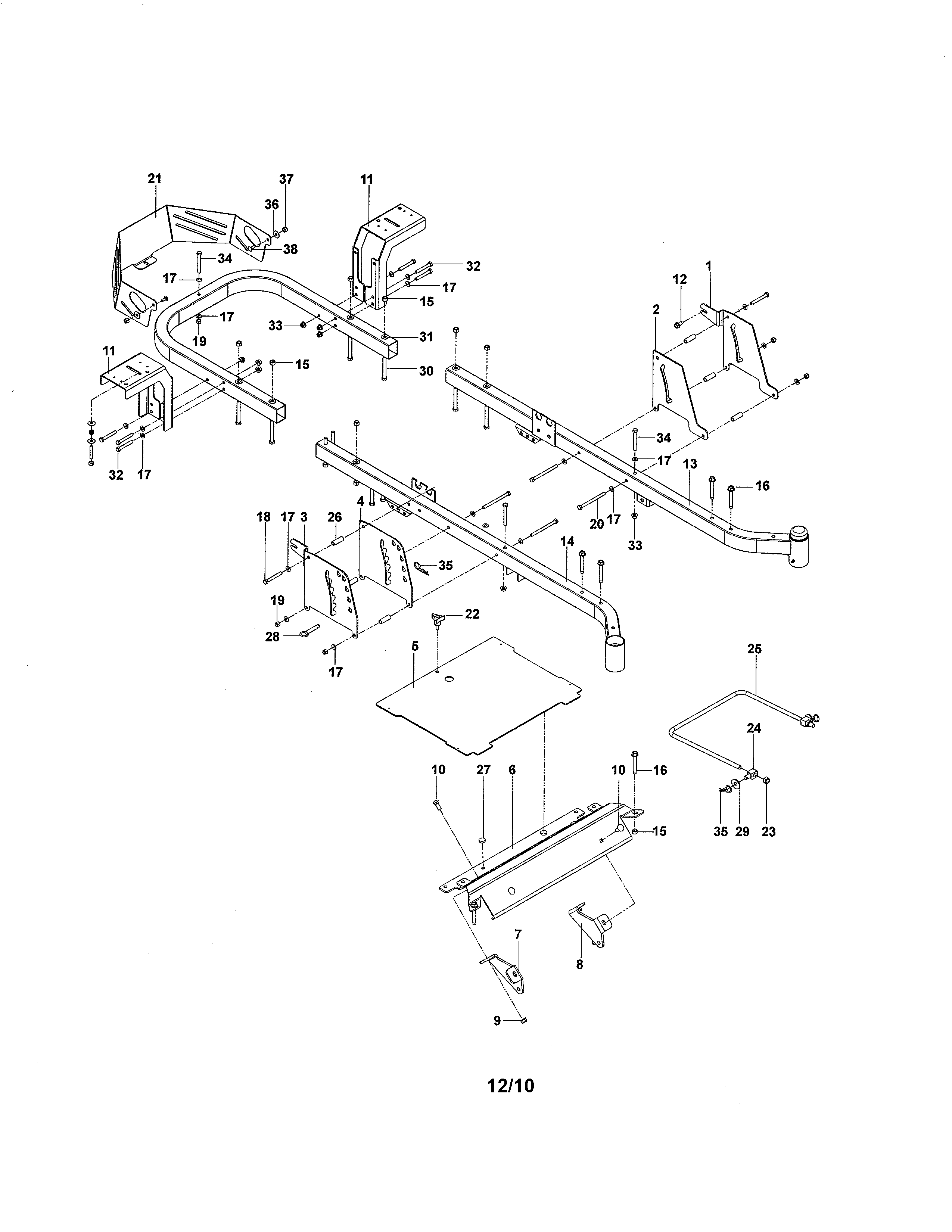 Dixon 115148427 chassis/frame diagram