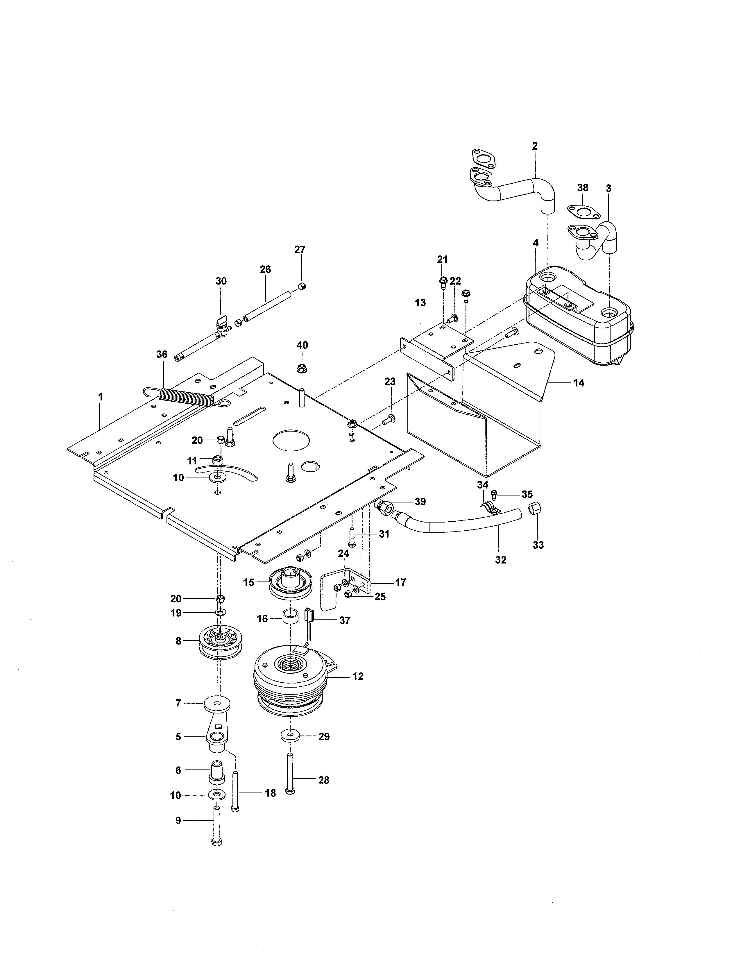 Dixon 115148427 engine plate-965981001 diagram