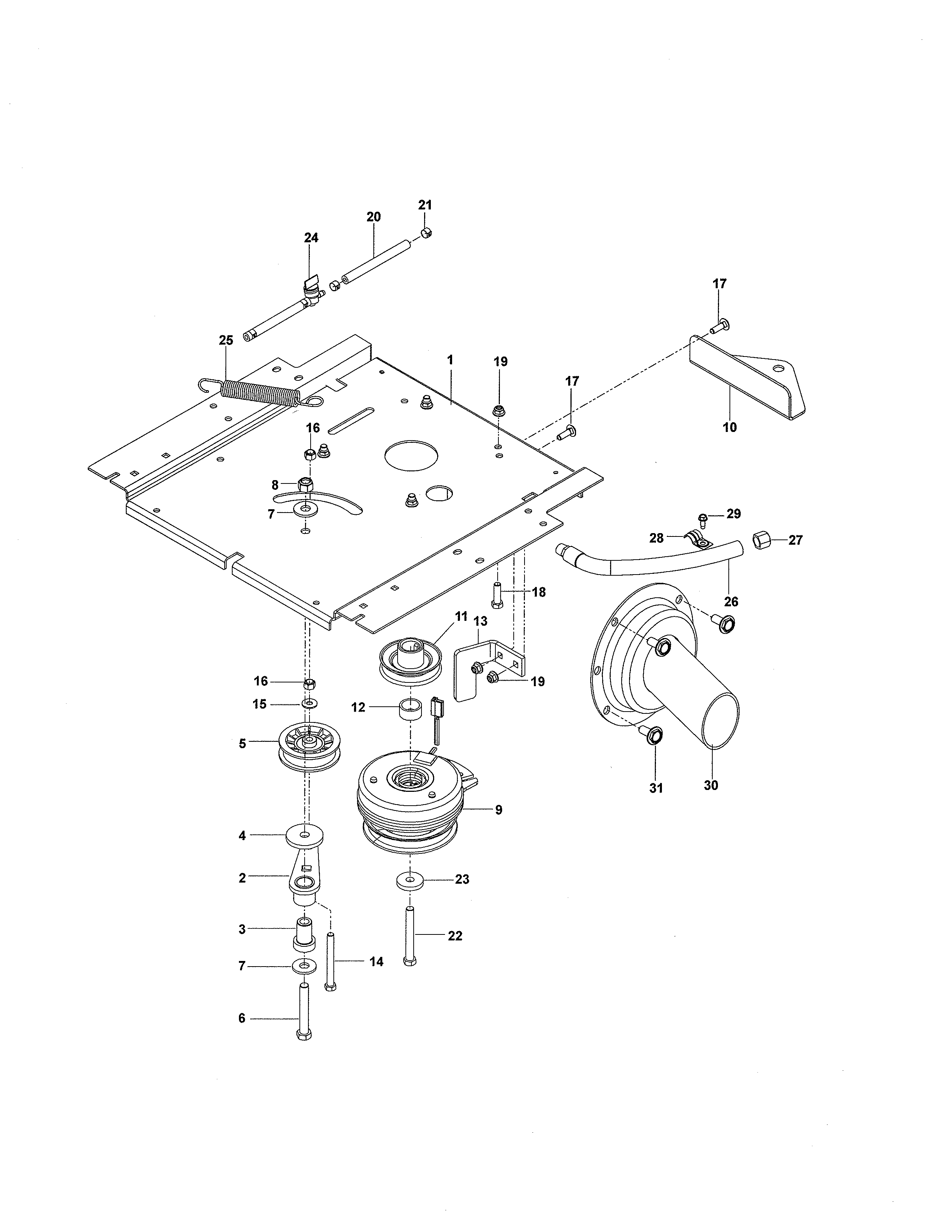 Dixon 115148427 engine plate-965992001,965882201 diagram