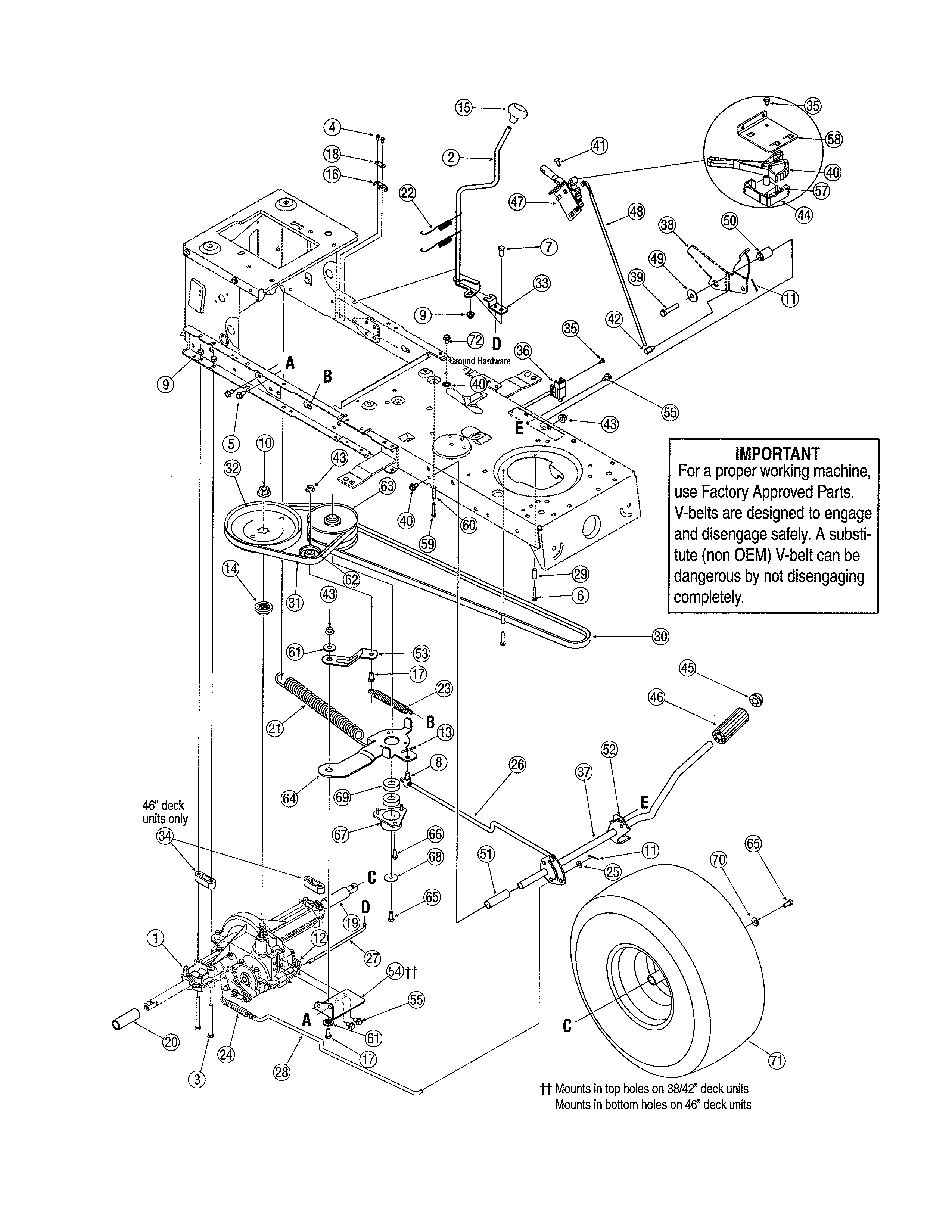 MTD 13AN771H729 transmission assembly diagram