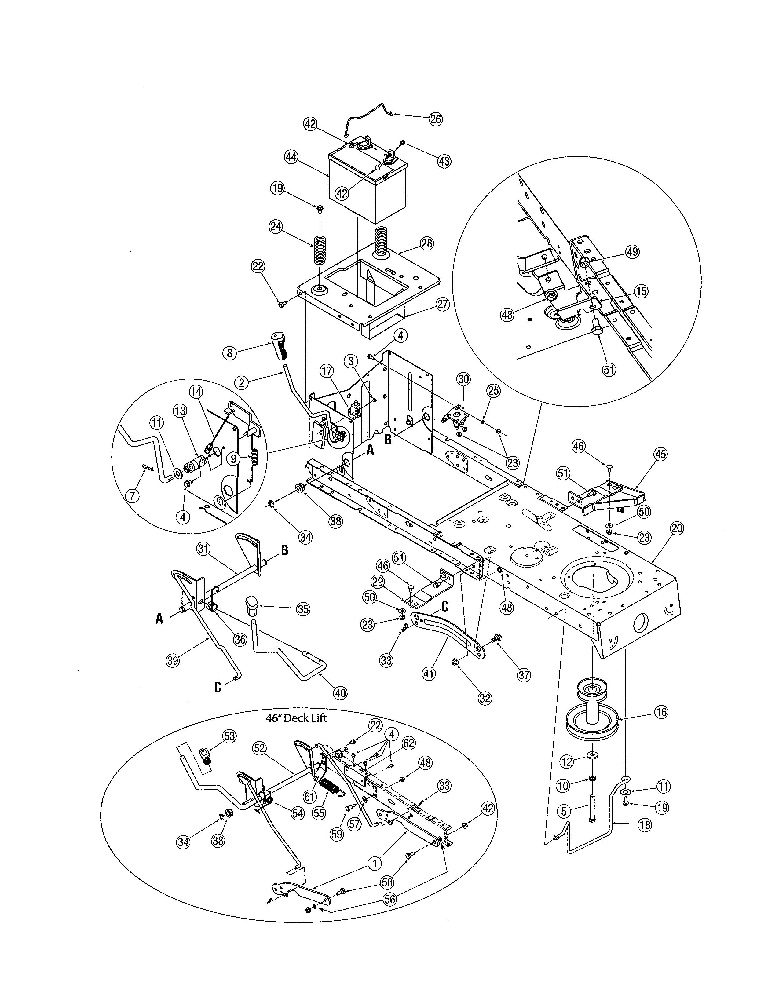 MTD 13AN771H729 frame diagram
