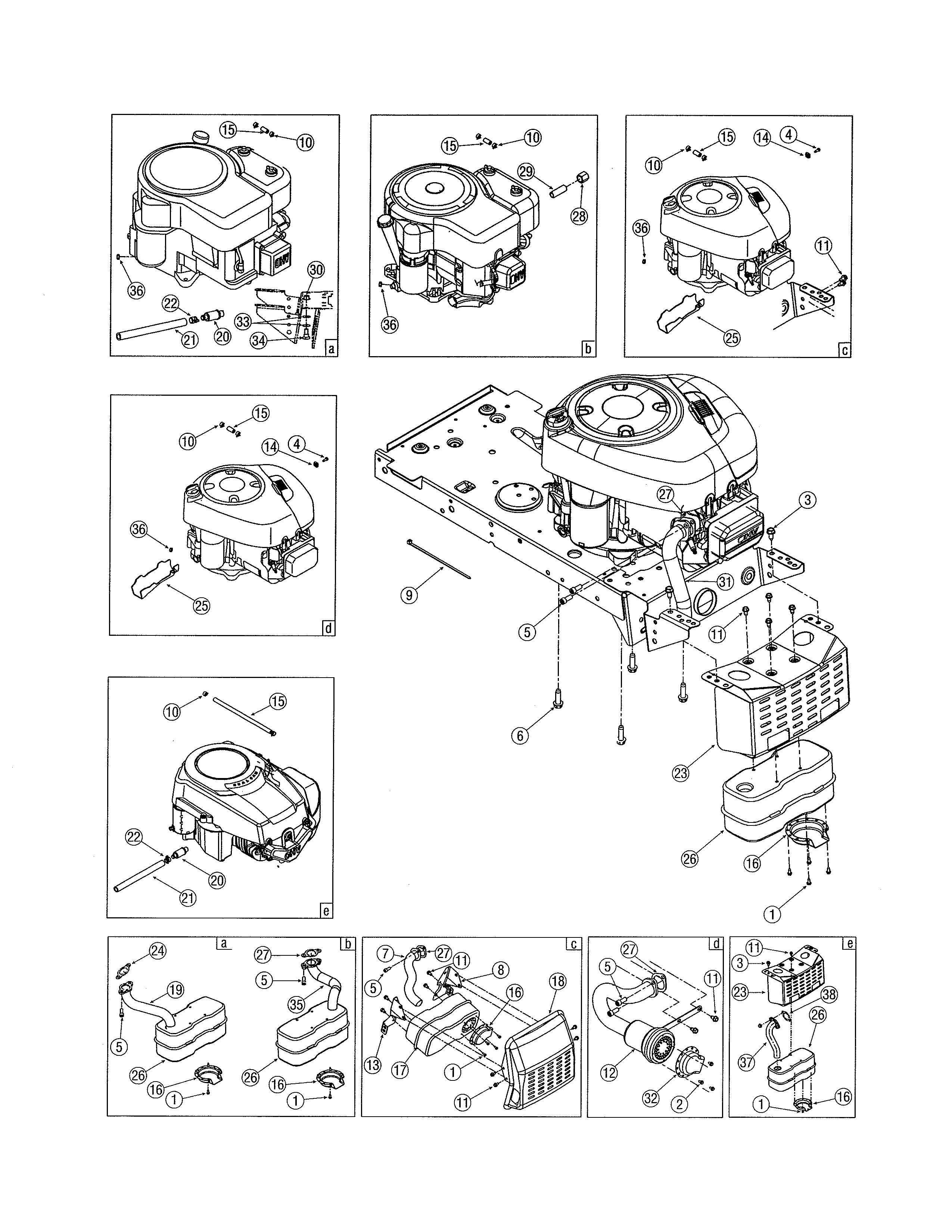 MTD 13AN771H729 engine components diagram