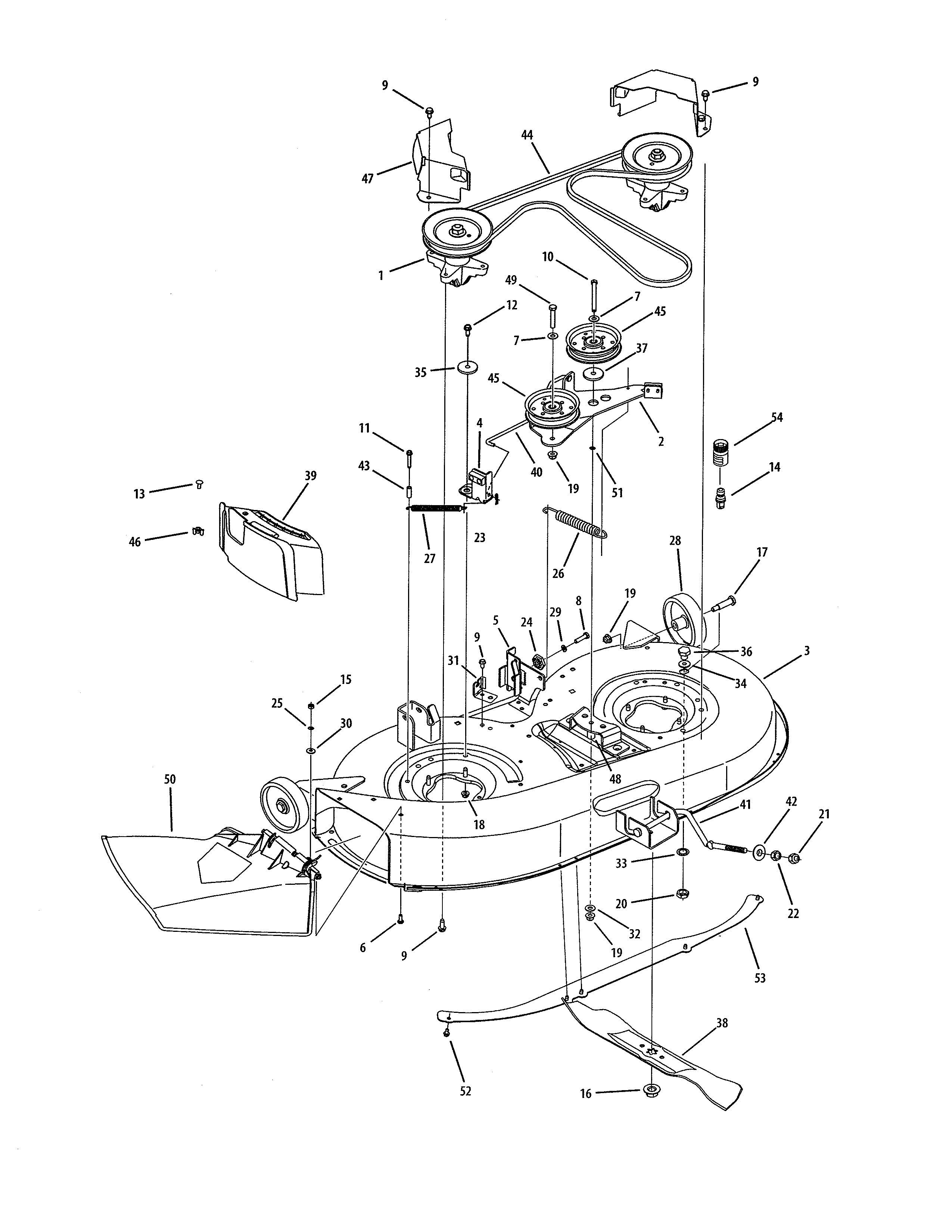 MTD 13RN772G029 42" deck diagram