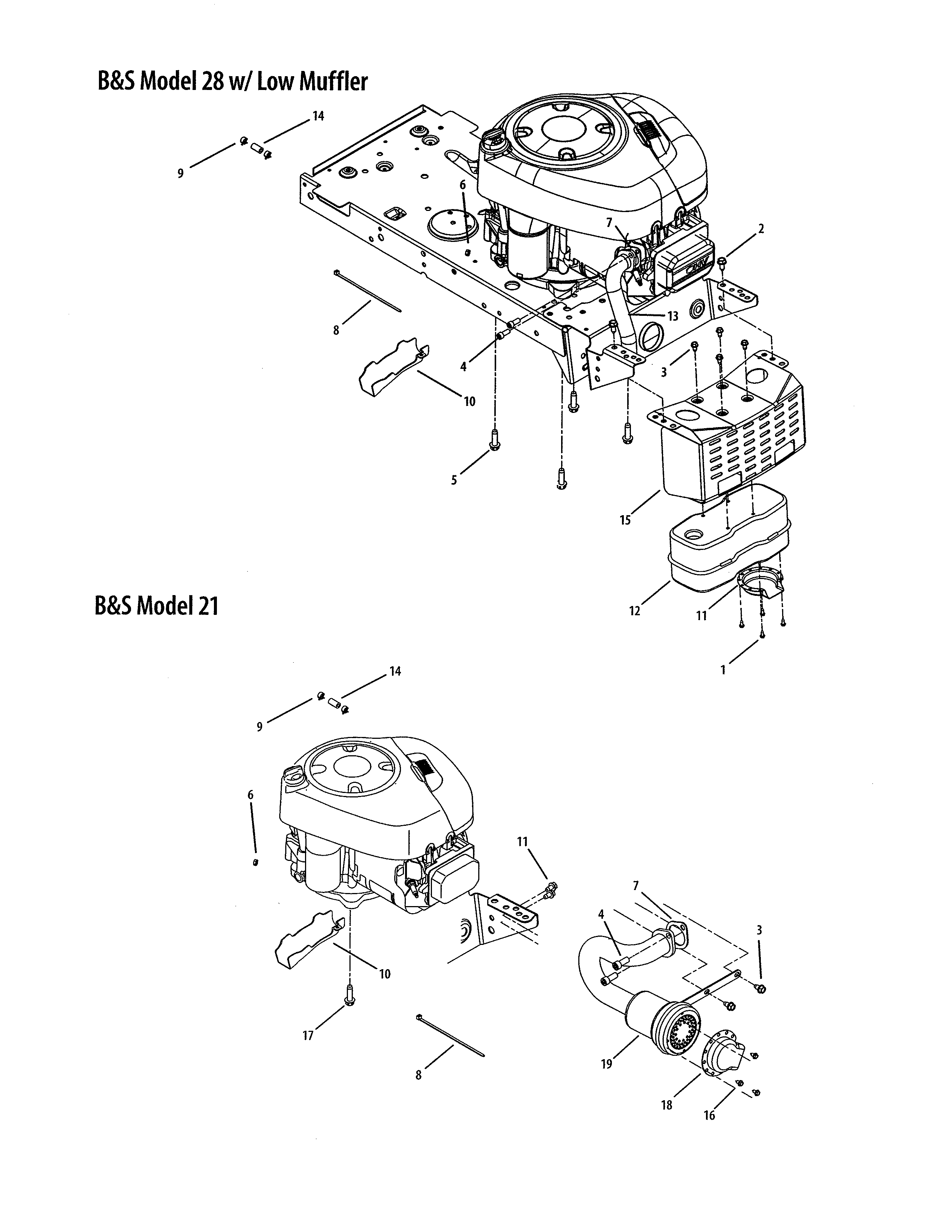 MTD 13RN772G029 b&s model-low muffler diagram