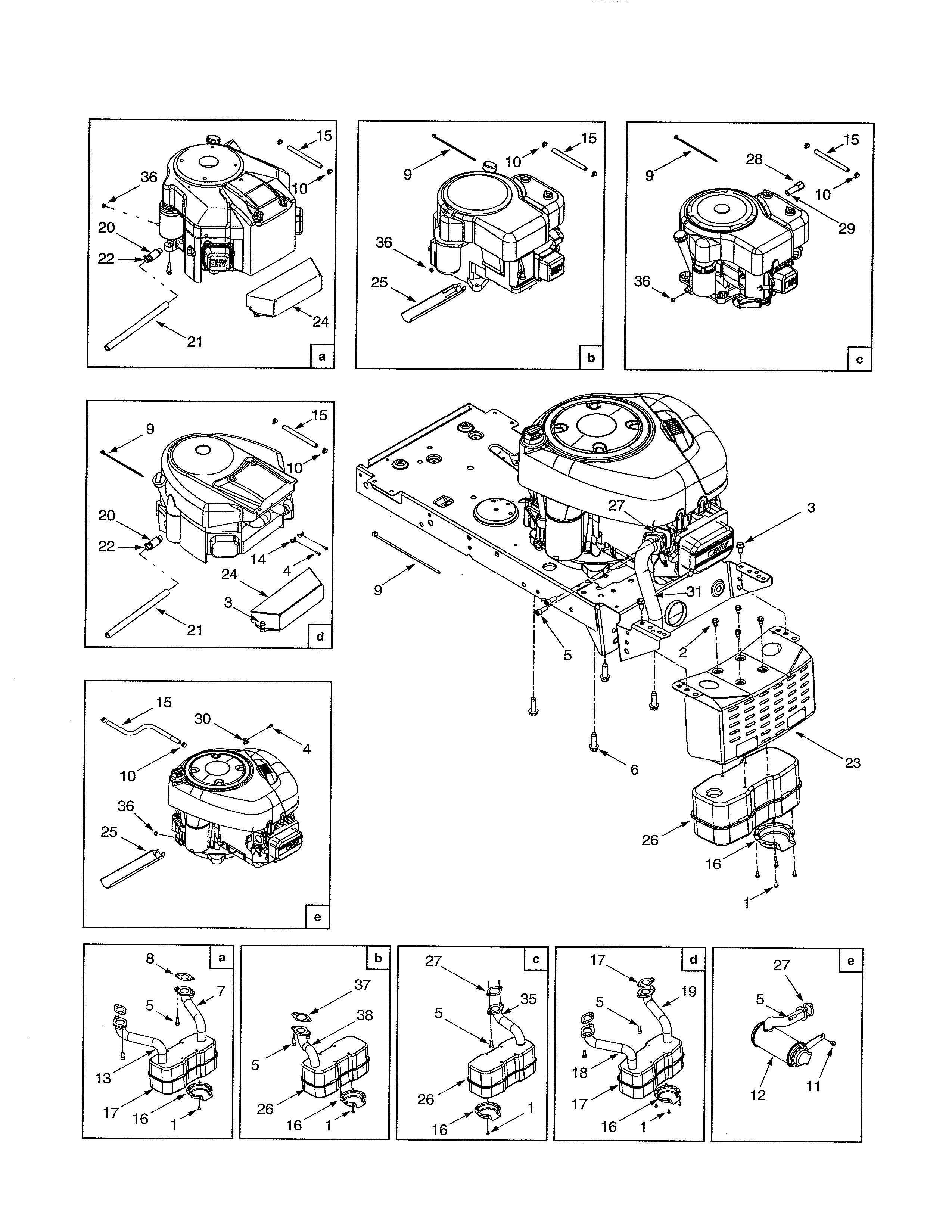 MTD 13AJ771G713 engine accessories diagram
