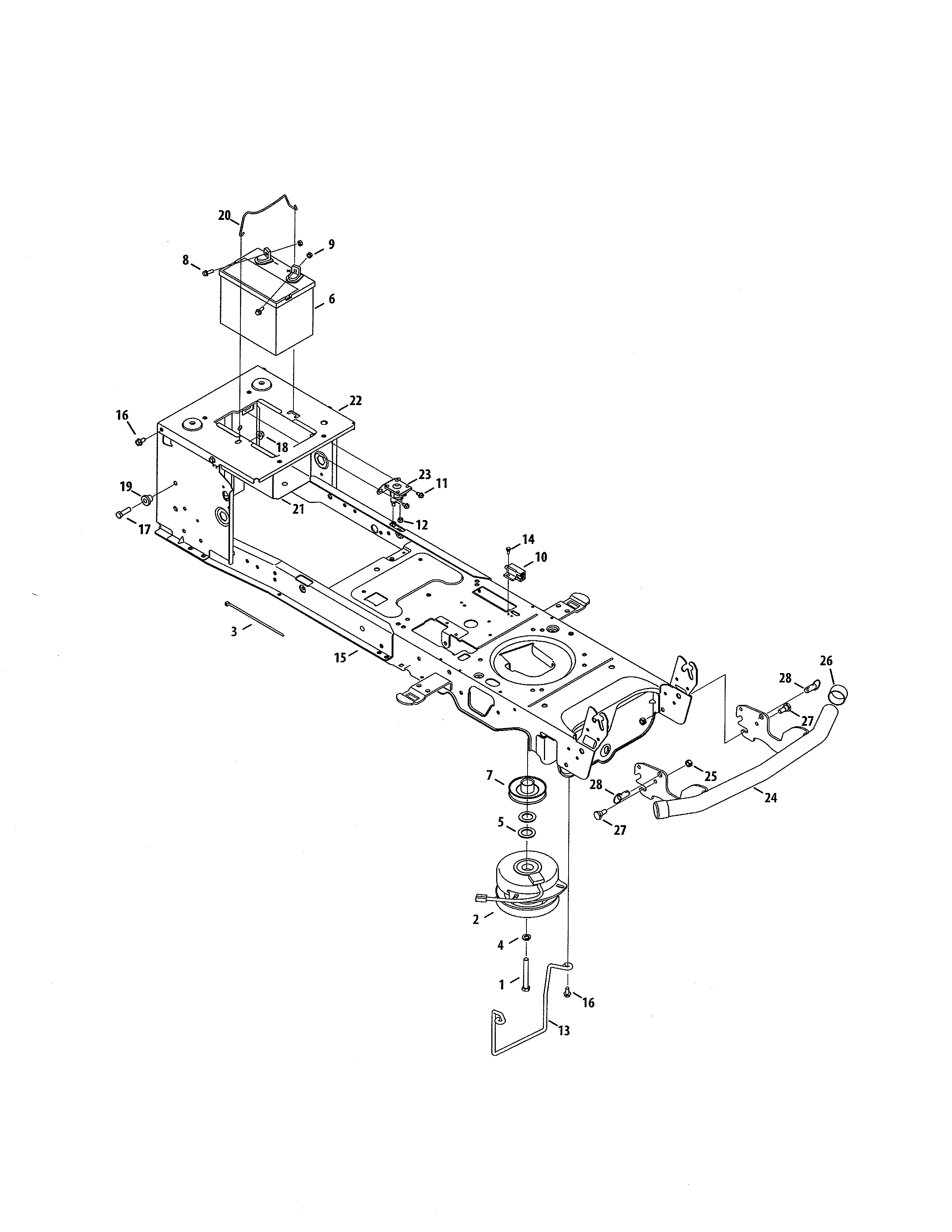 Cub Cadet 13AK92AK056 frame/electrical/pto diagram