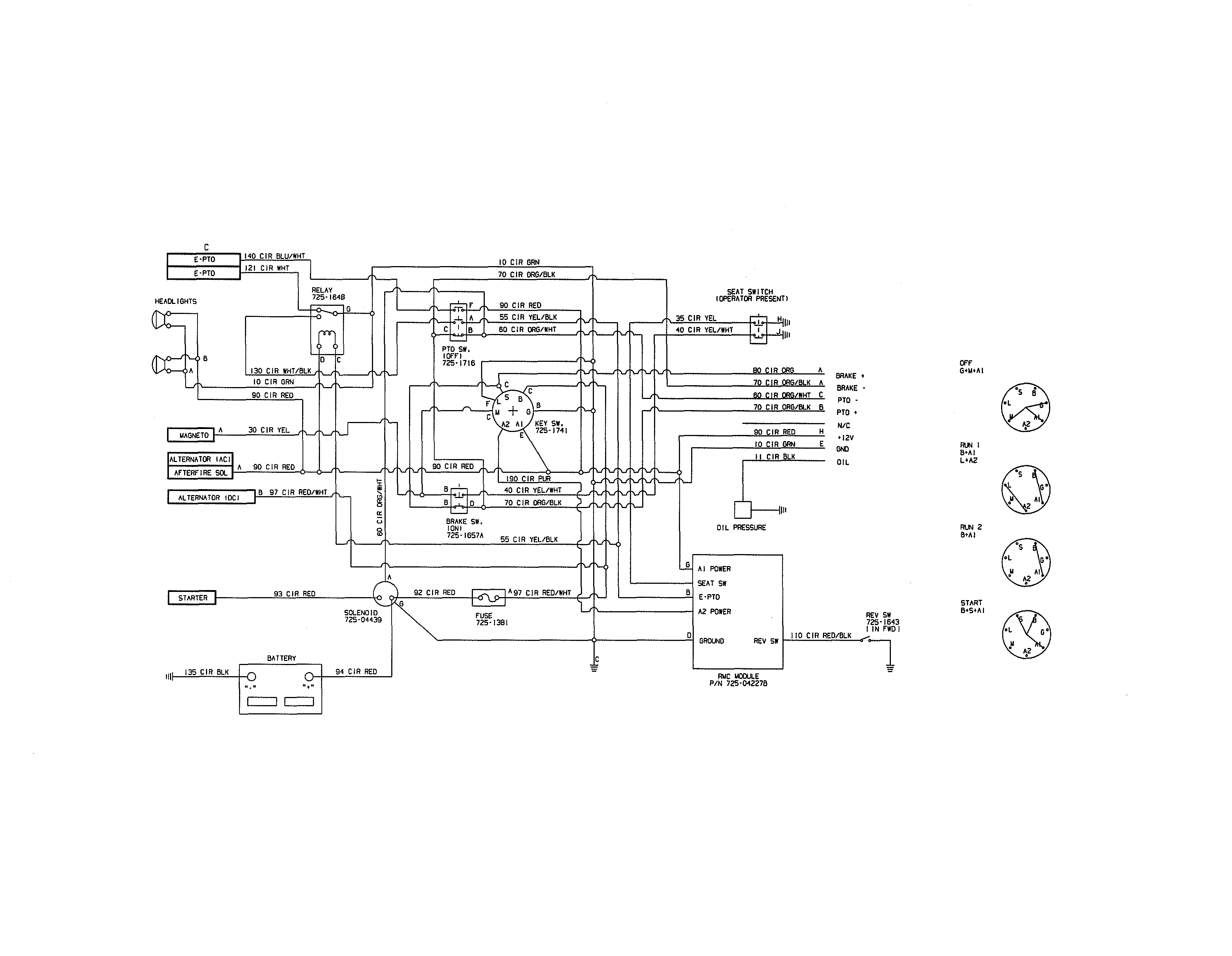 Cub Cadet 13AK92AK056 wiring schematic diagram