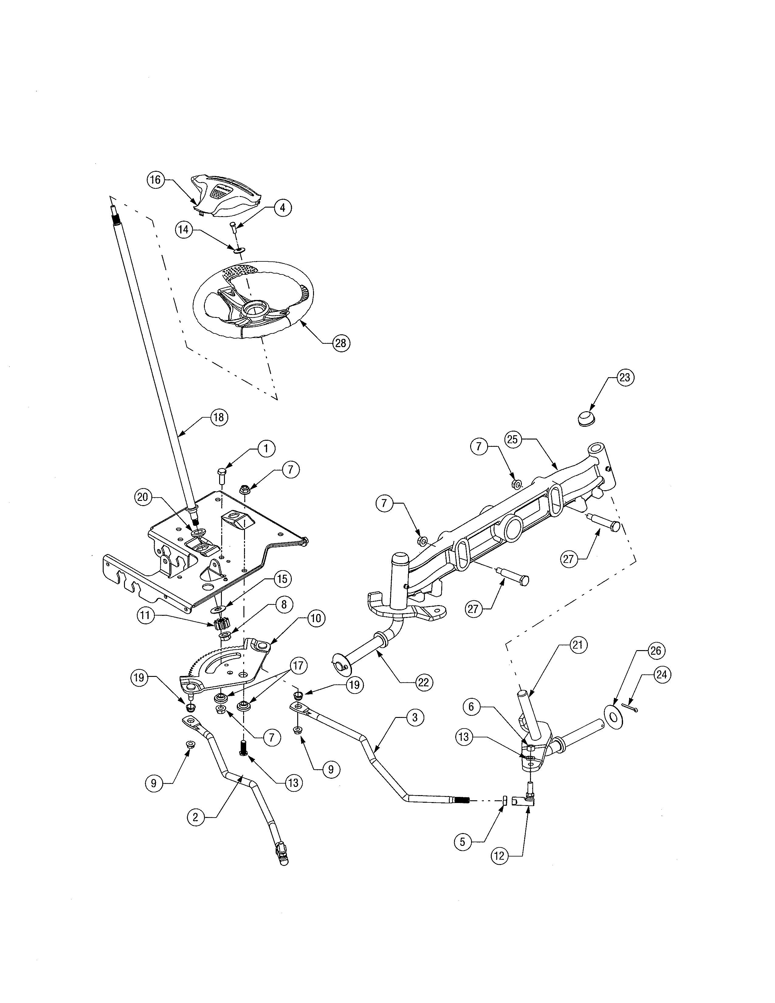 Cub Cadet 13AP11CP756 steering diagram