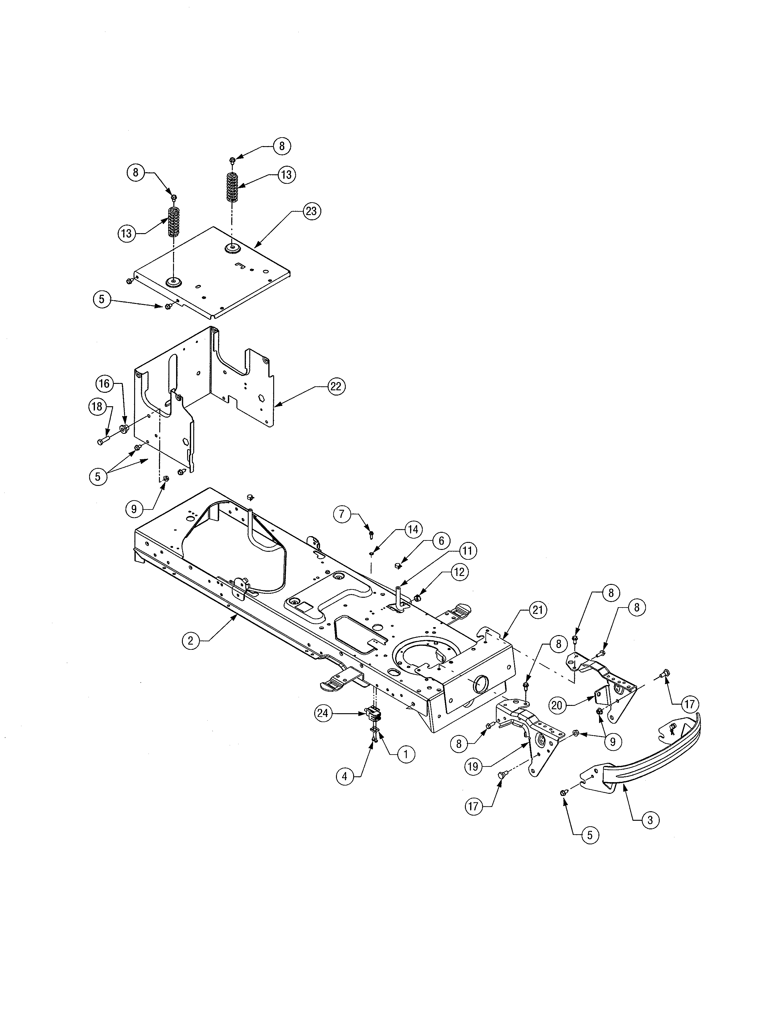 Cub Cadet 13AP11CP756 frame diagram