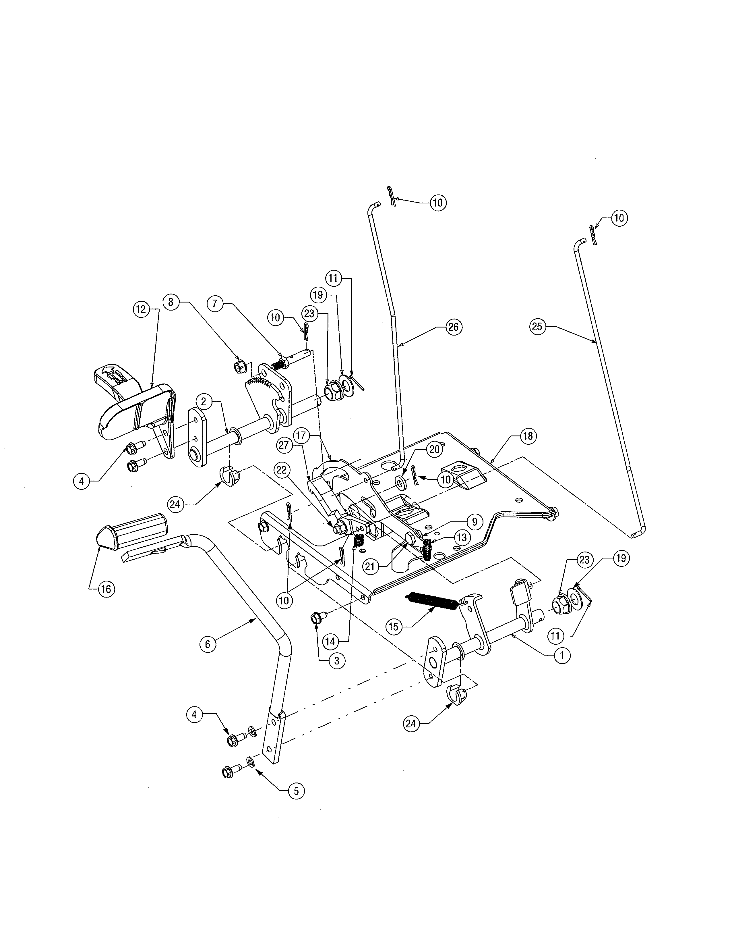 Cub Cadet 13AP11CP756 pedal assembly diagram
