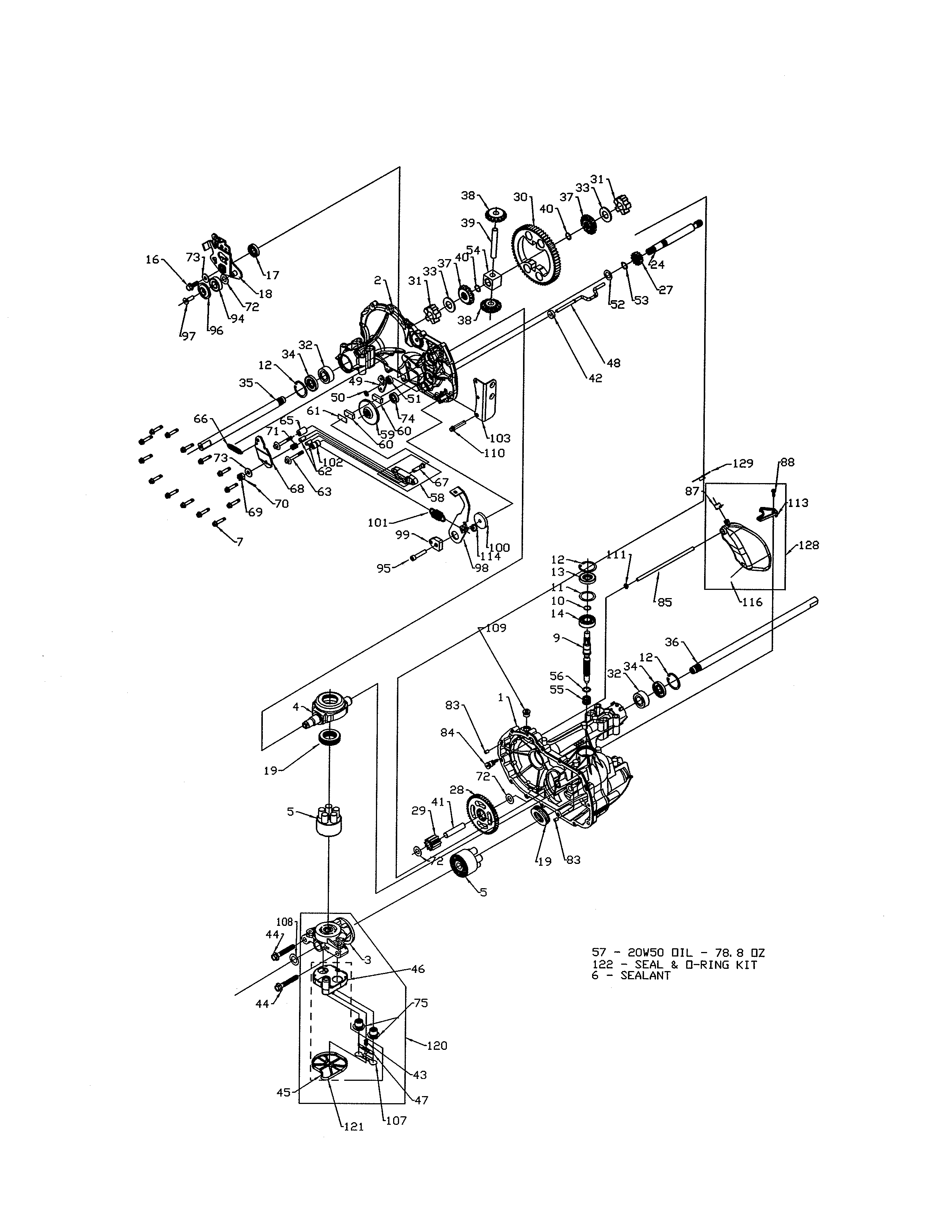 Cub Cadet 13AP11CP756 hydrostatic transmission diagram