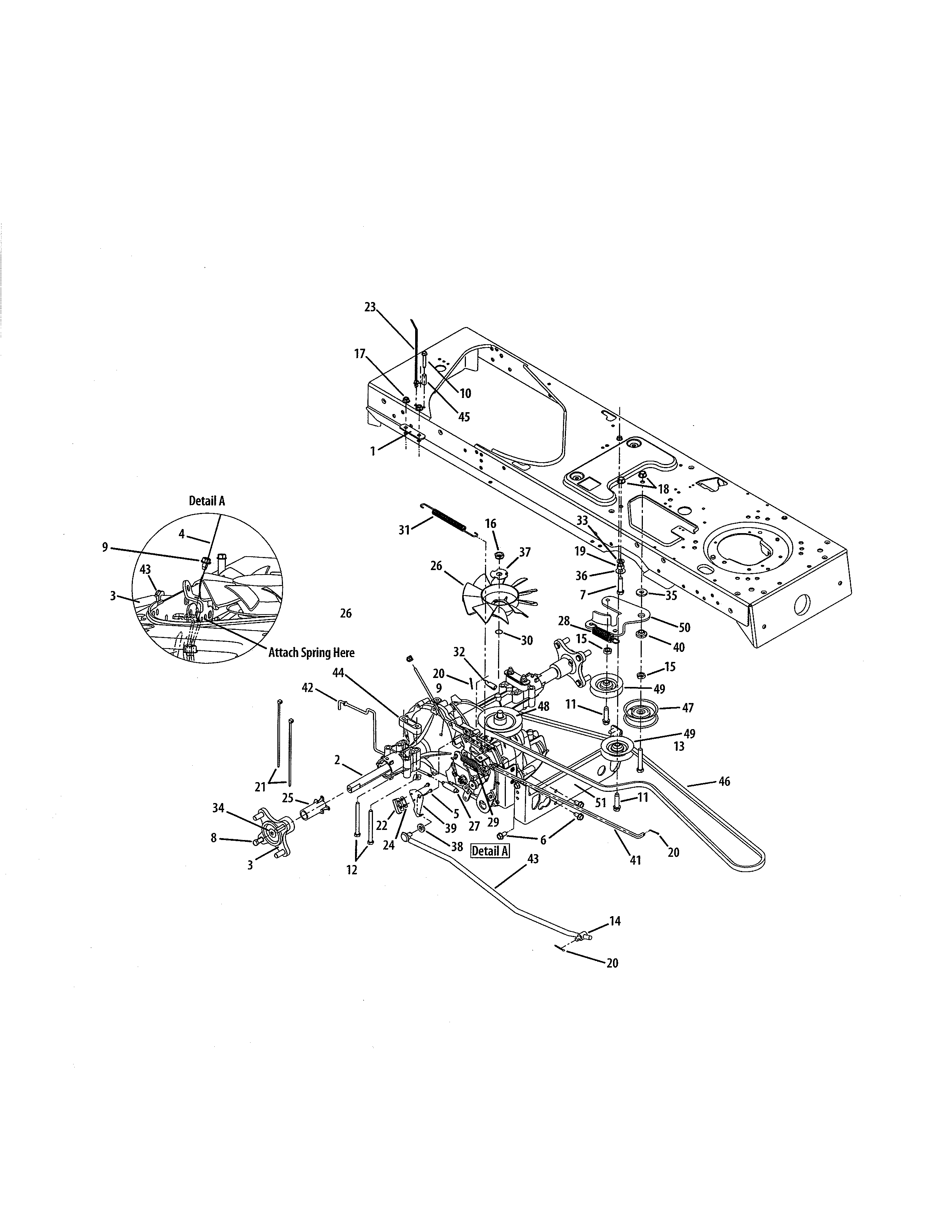 Cub Cadet 13RX11CH256 drive system diagram