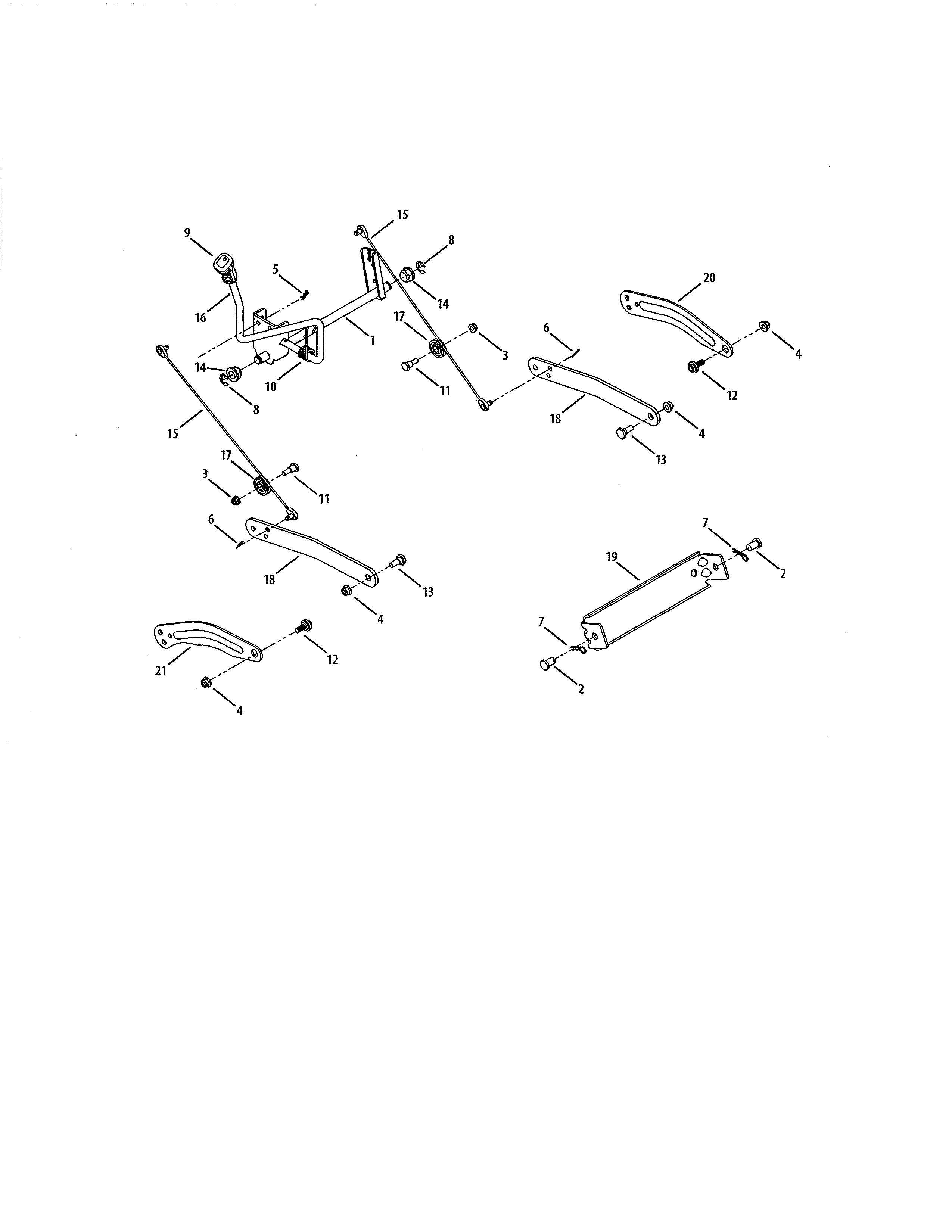 Cub Cadet 13RX11CH256 lift assembly diagram