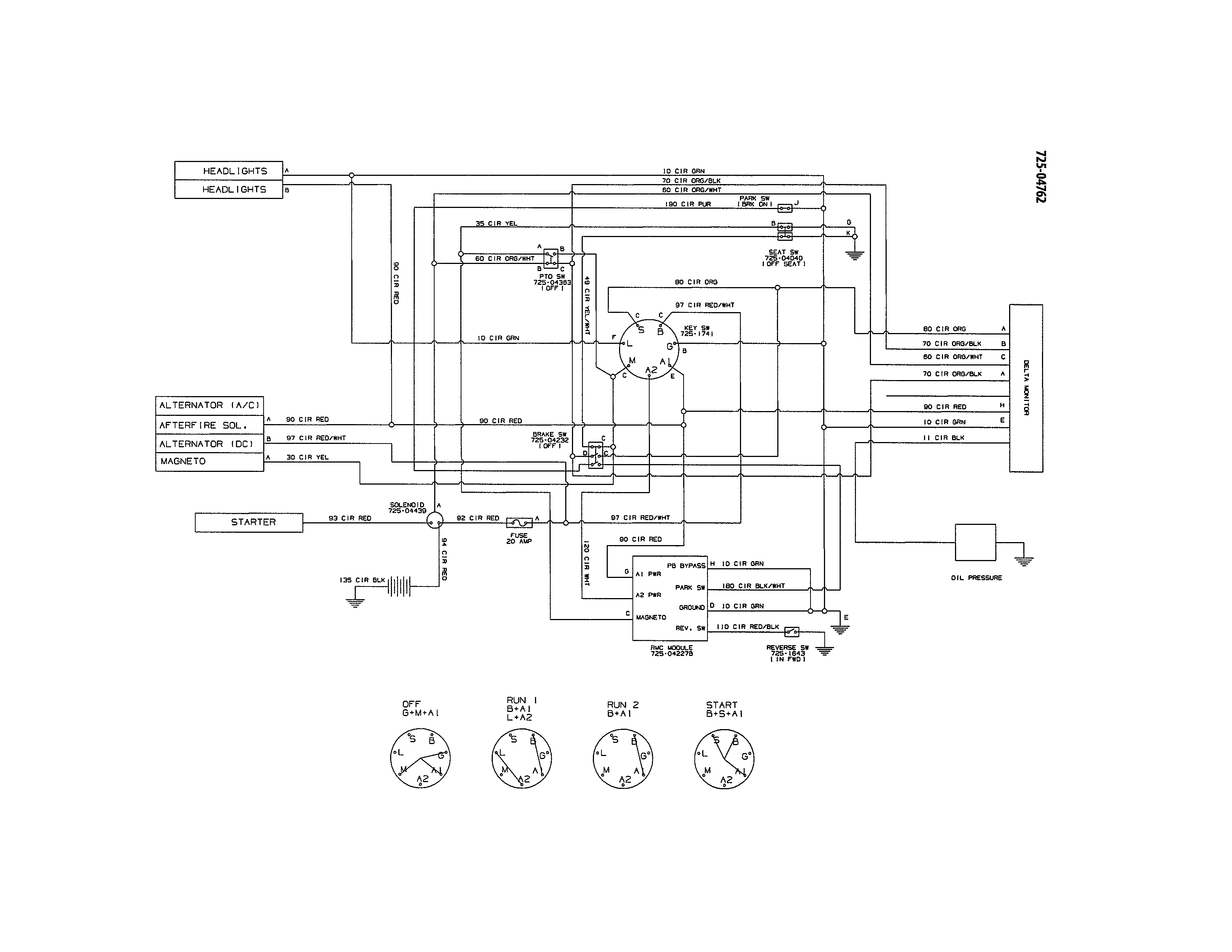 Cub Cadet 13AX90AR056 wiring schematic diagram