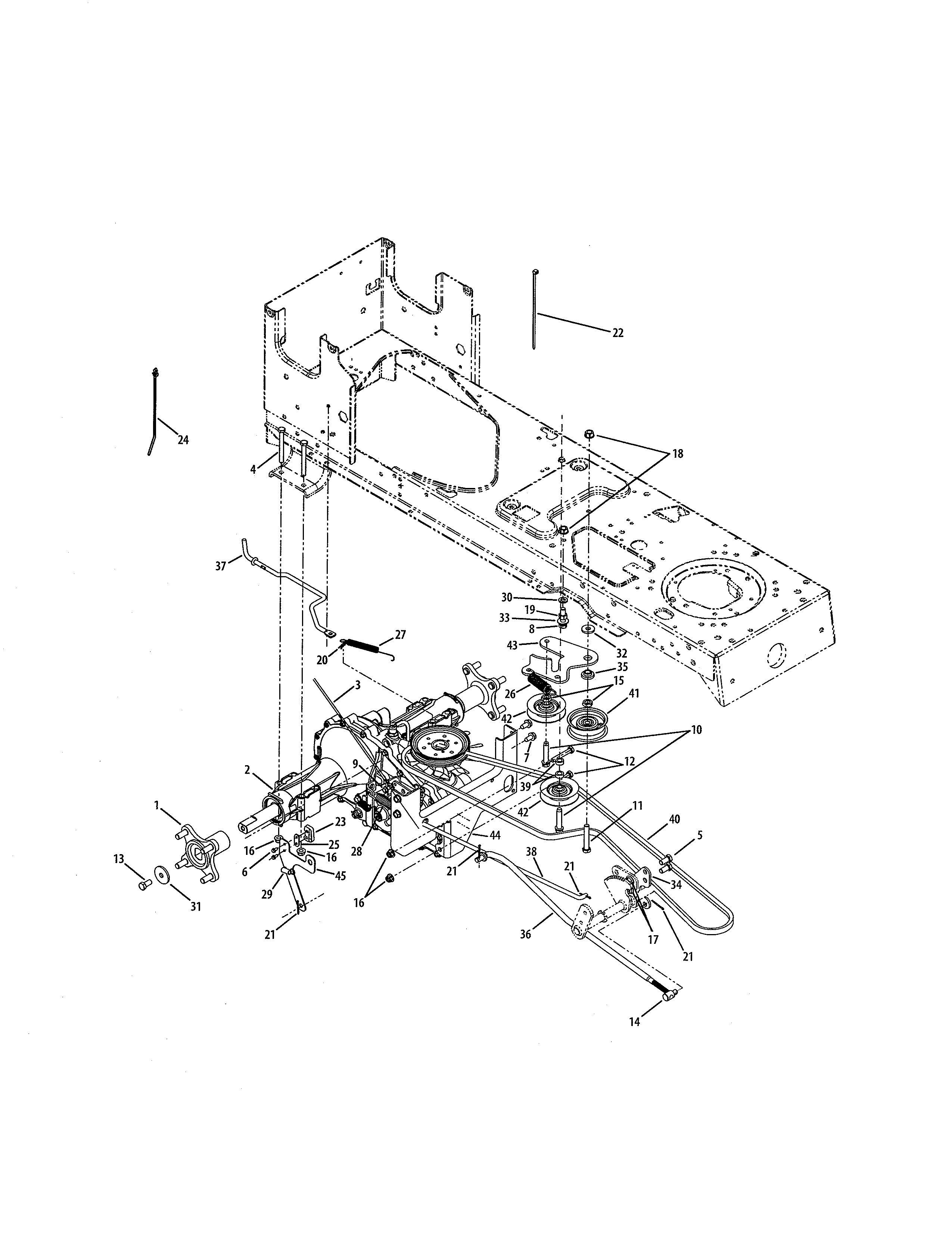 Cub Cadet 14AK13BK056 drive system diagram
