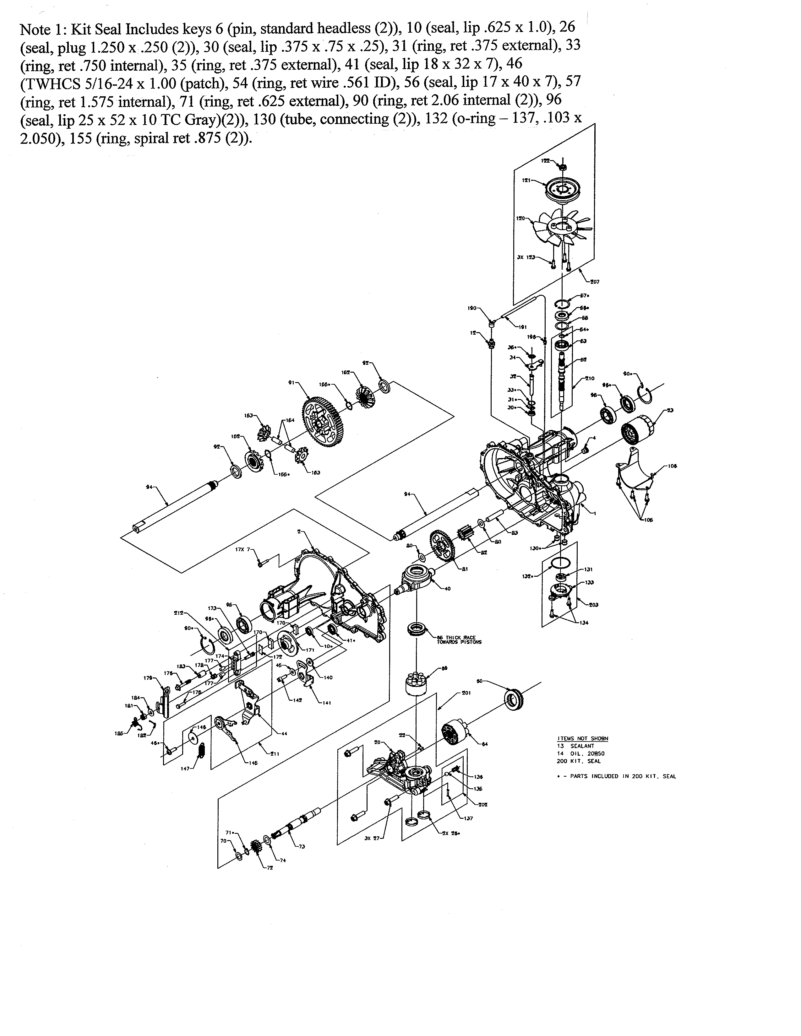 Cub Cadet 14AK13BK056 transmission diagram