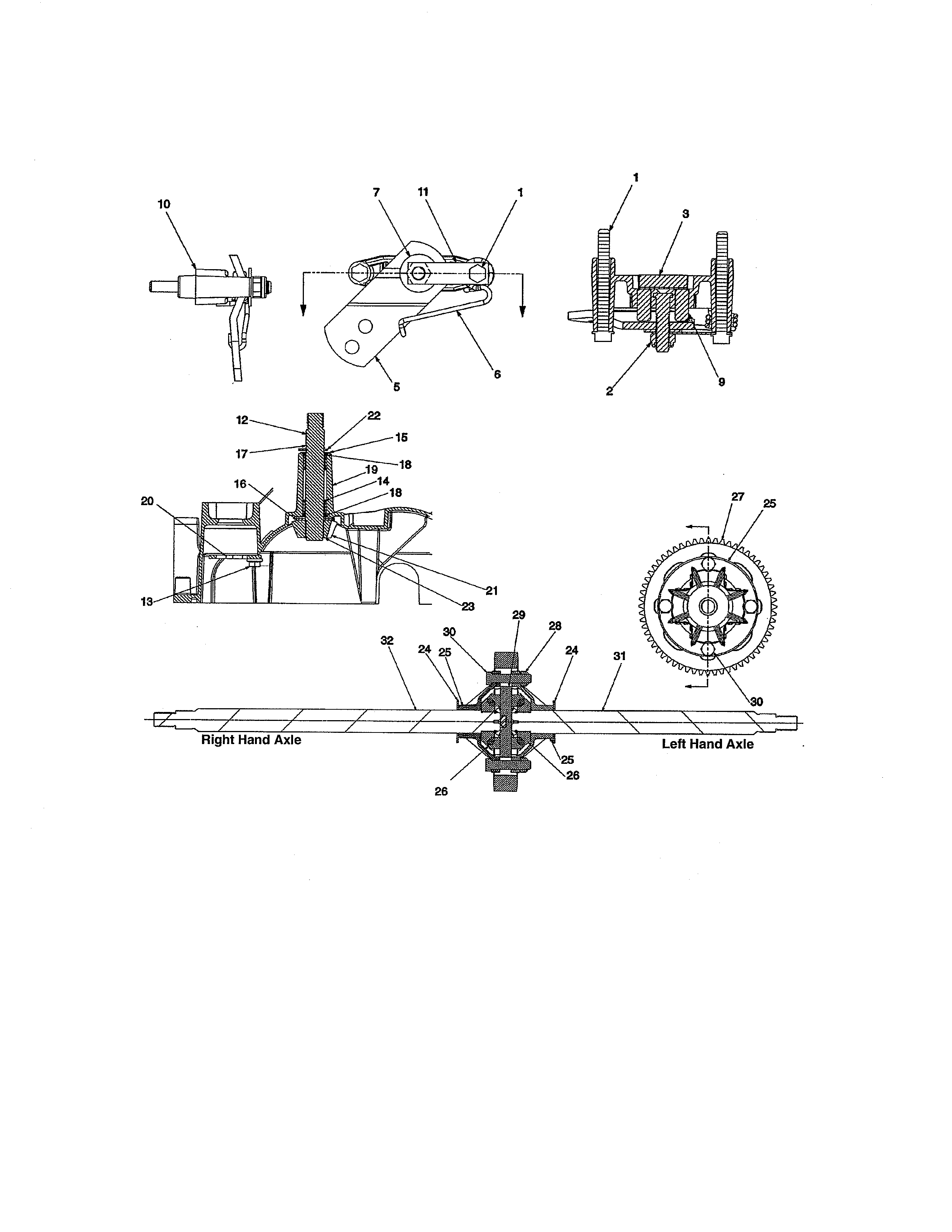 MTD 14BI845H129 axle diagram