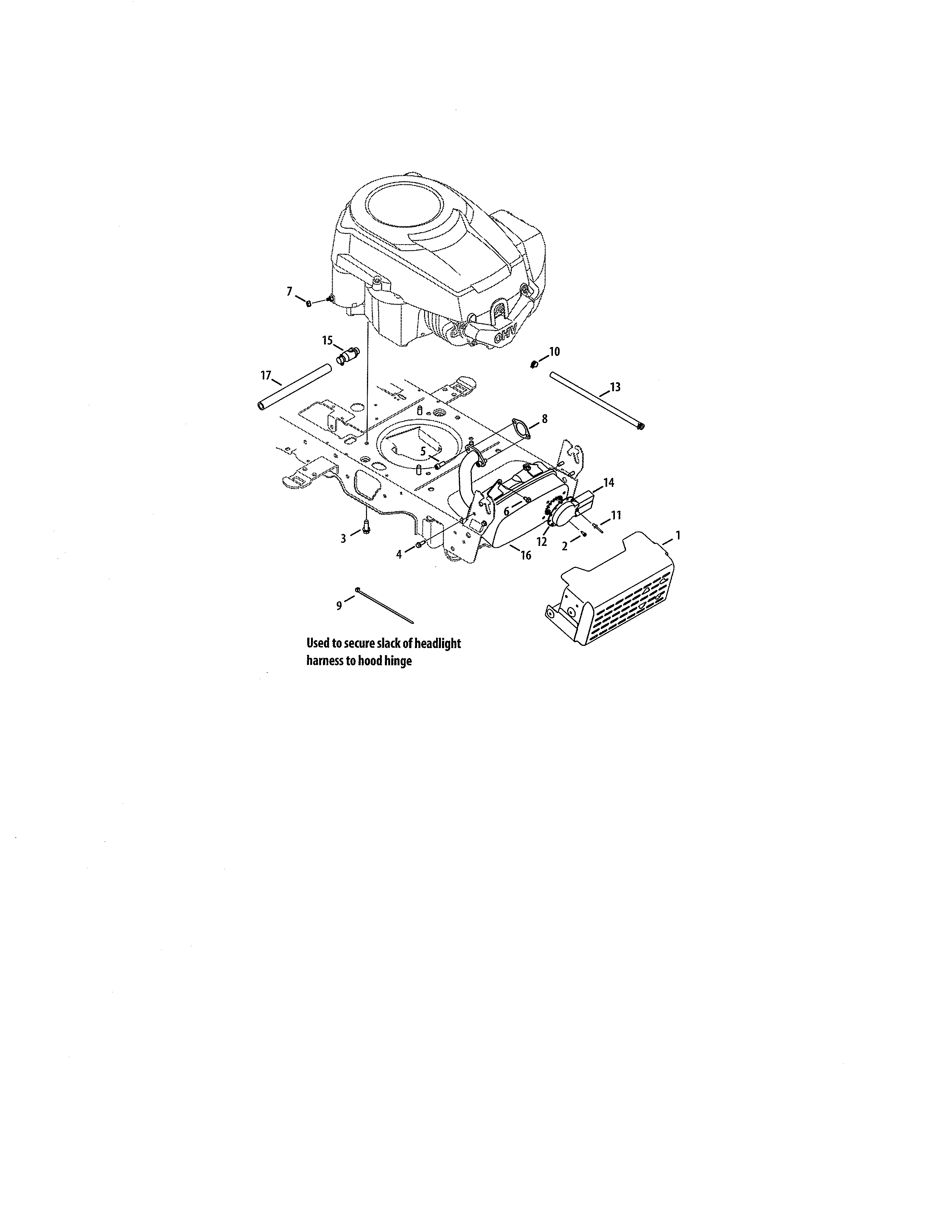 Cub Cadet 13RX90AS056 engine accessories diagram