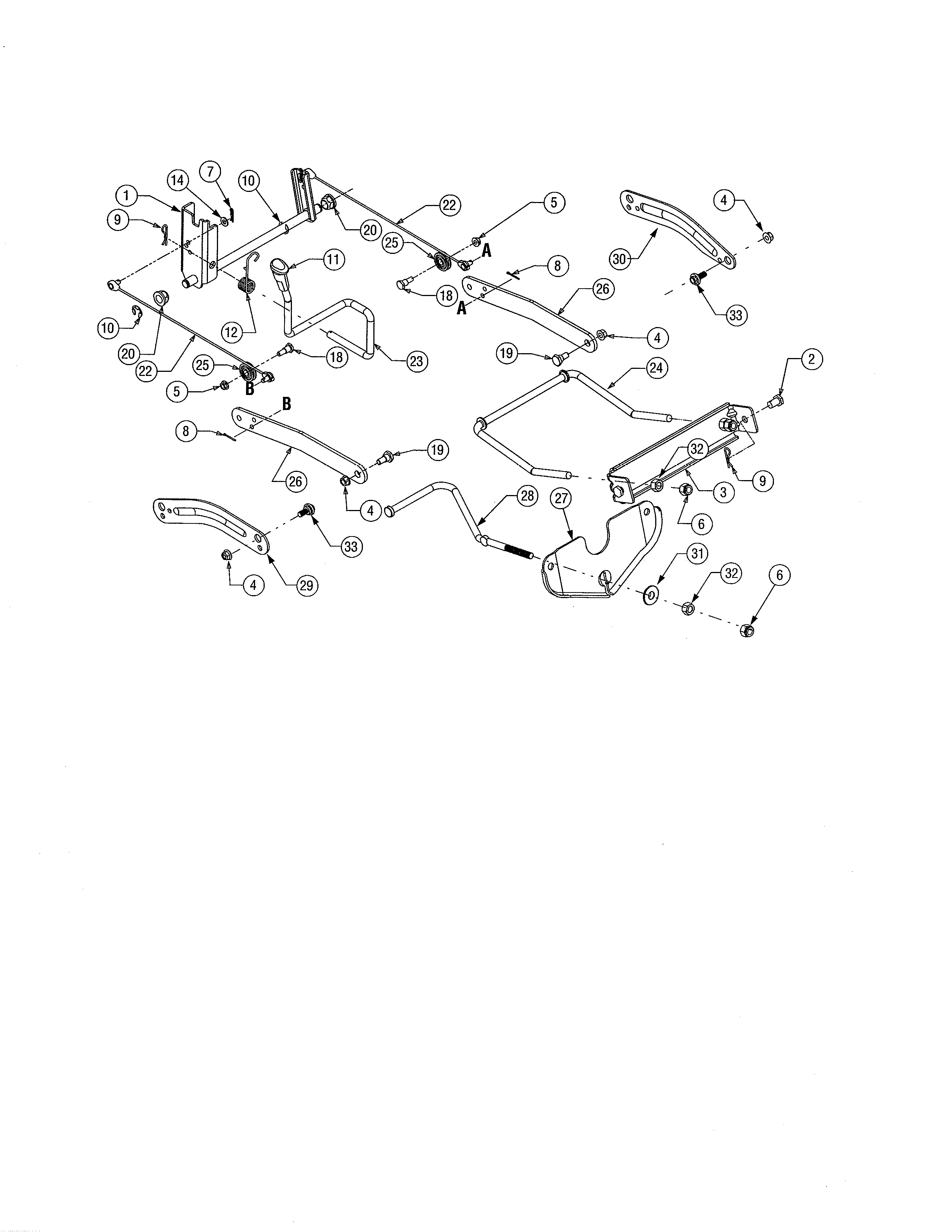 Cub Cadet 13AX11CG756 lift diagram