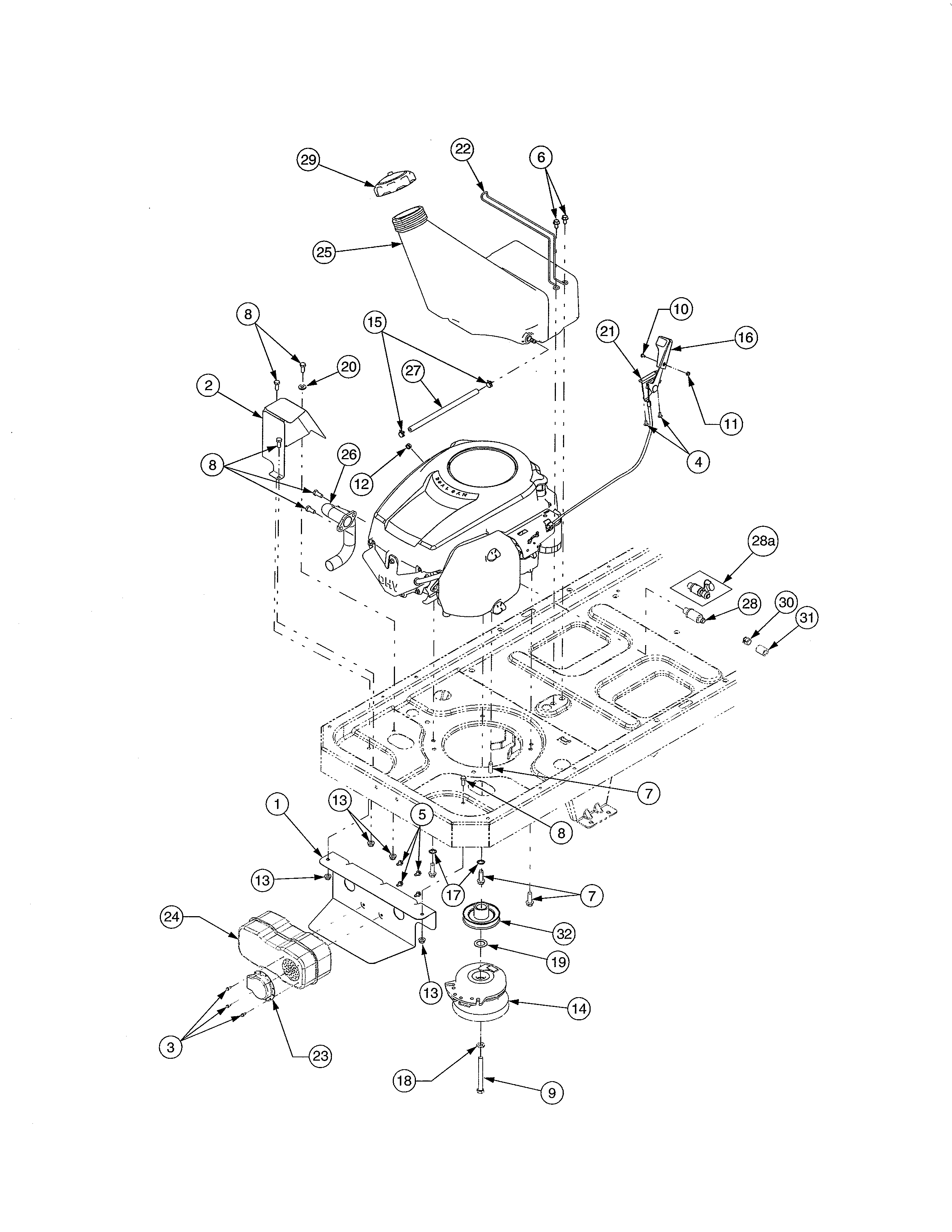 Cub Cadet 17AE2ACG756 engine connections diagram