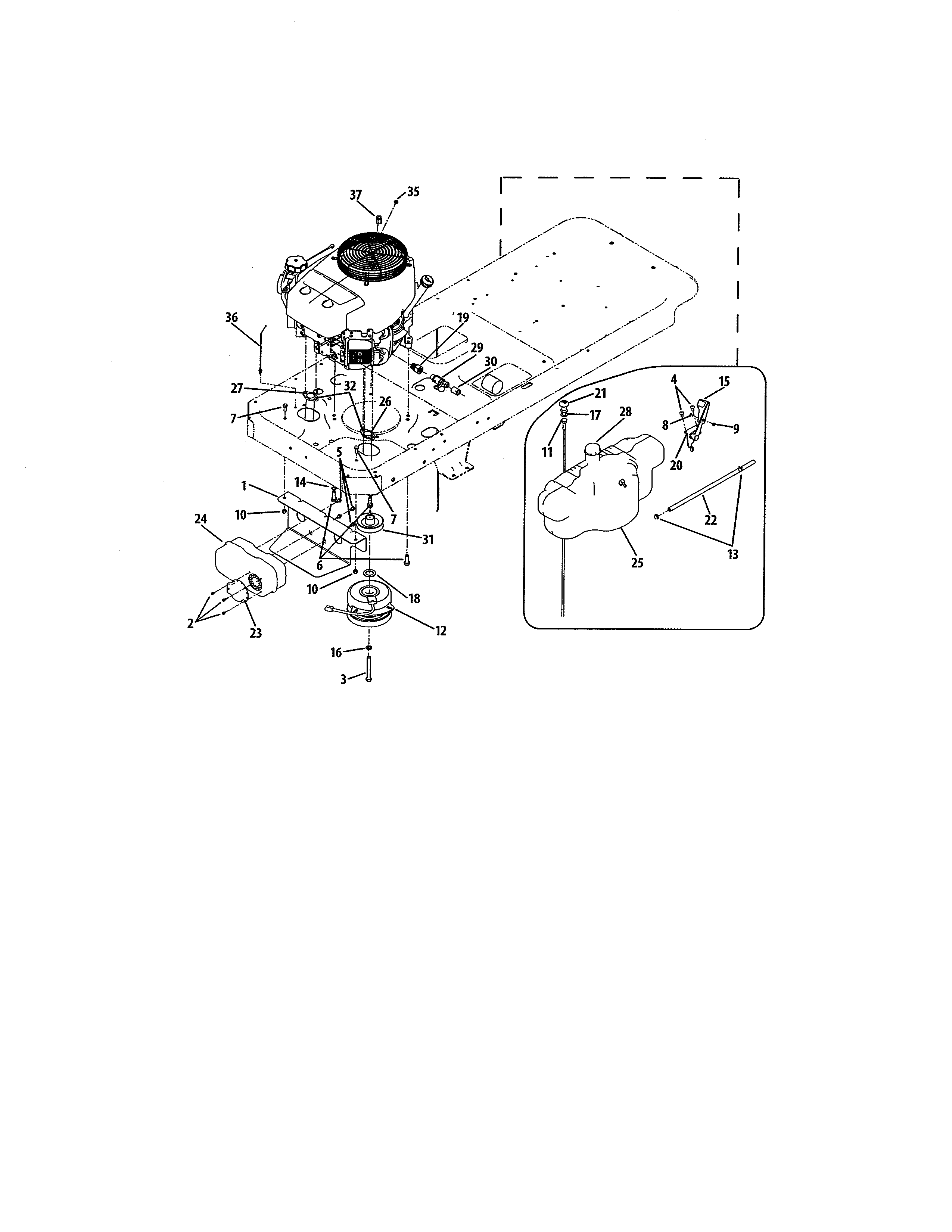 Cub Cadet 17AI2ACP056 engine connection diagram